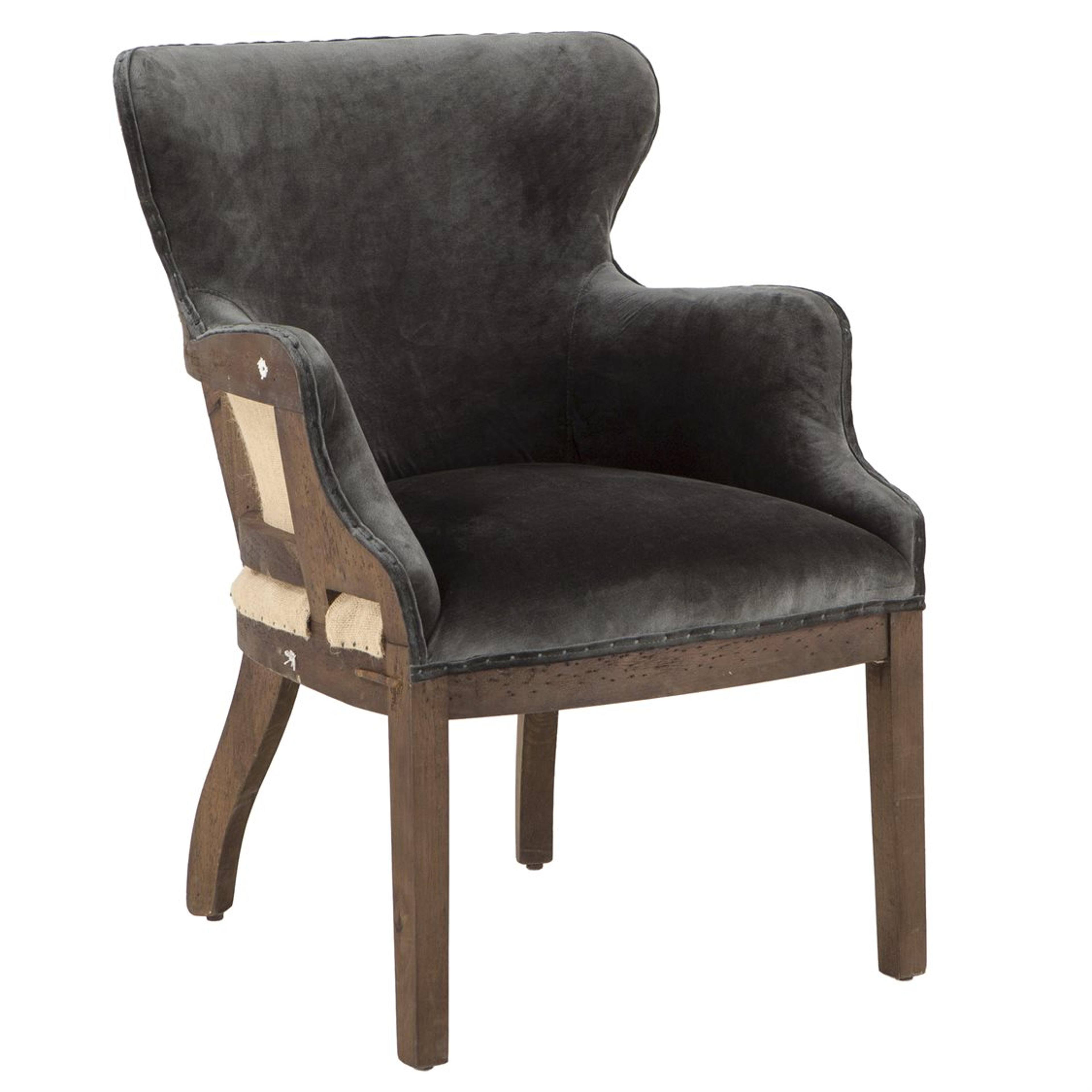 World Interiors Charles Black Fabric Accent Chair