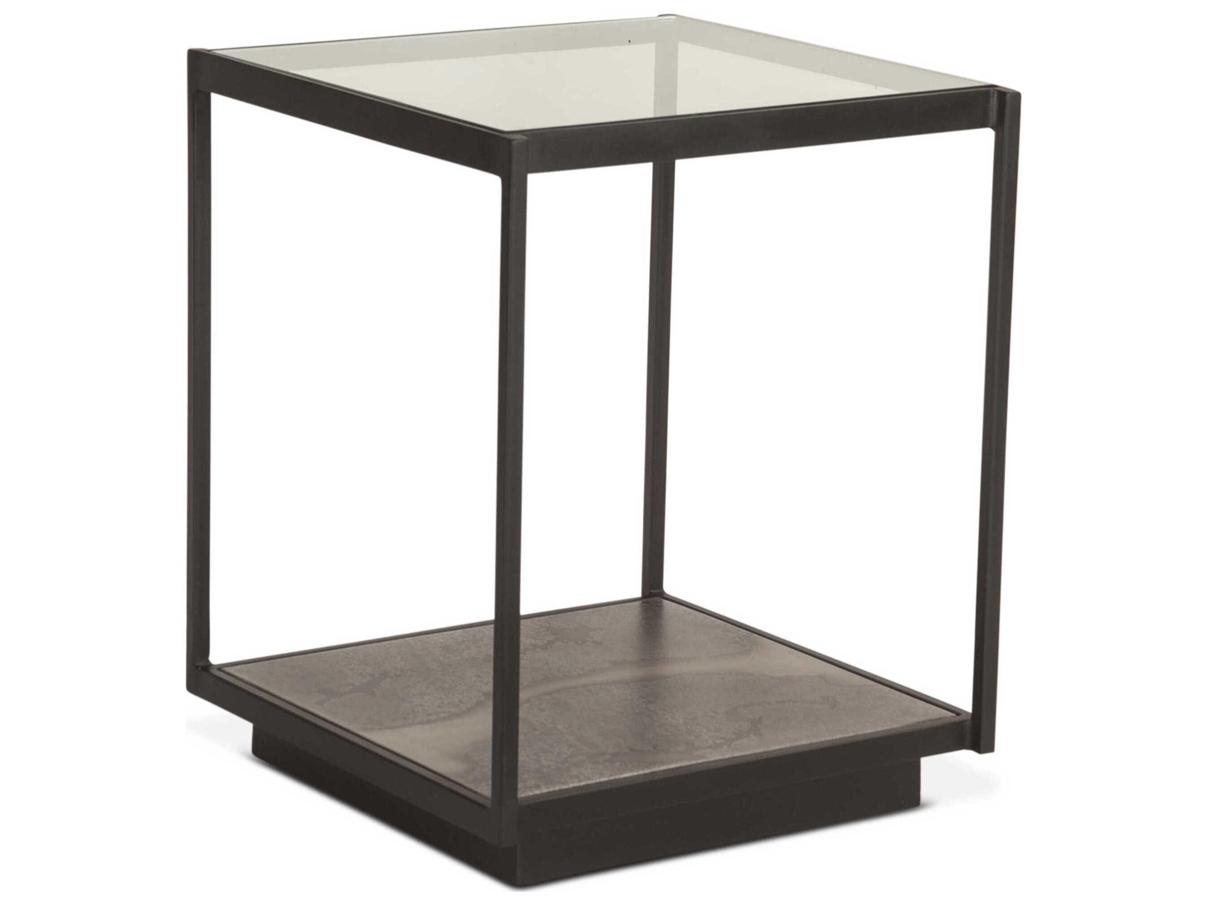 World Interiors St. George Square Glass End Table