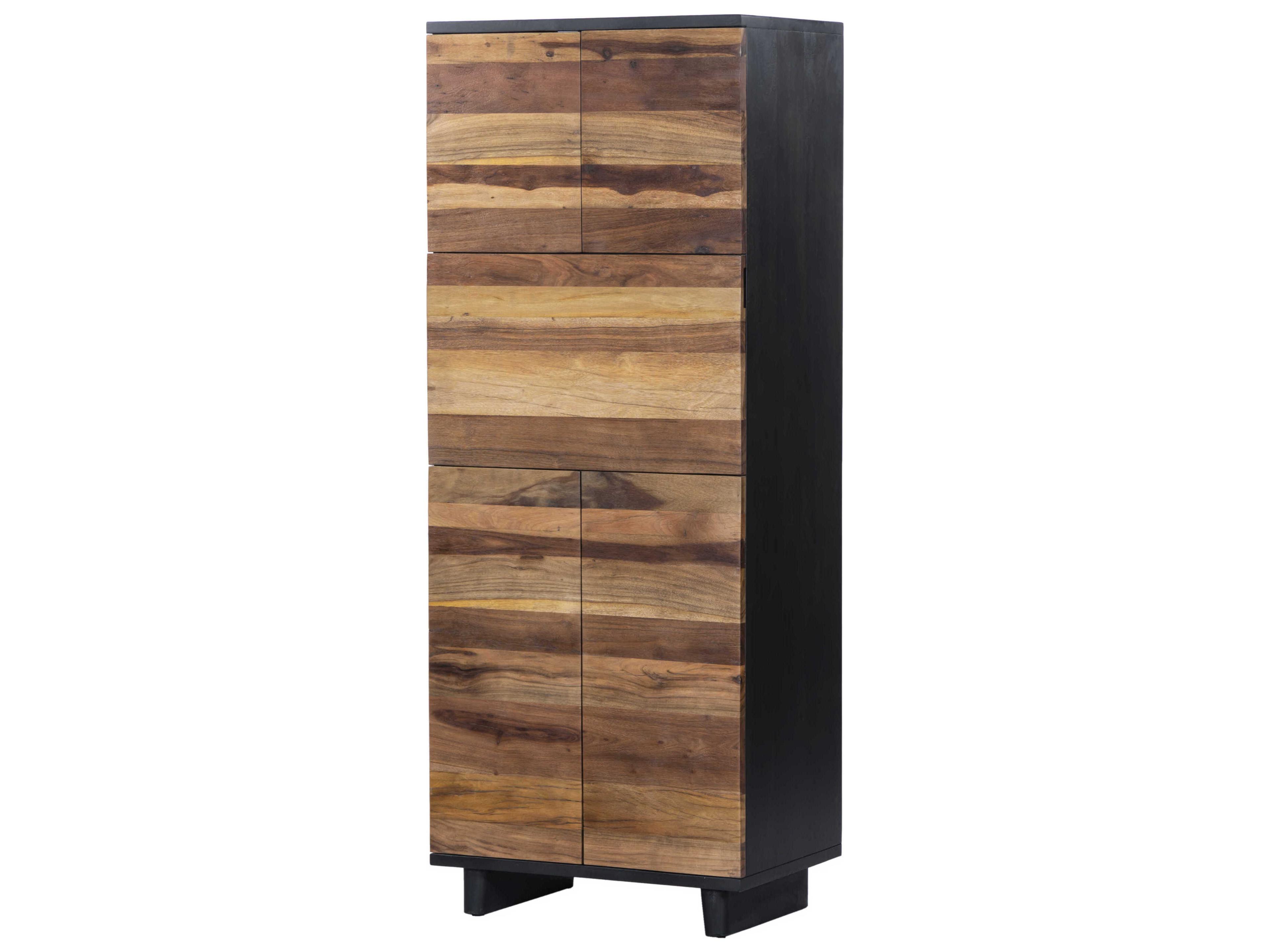 World Interiors Tularosa Brown Acacia Wood Natural Bar Cabinet
