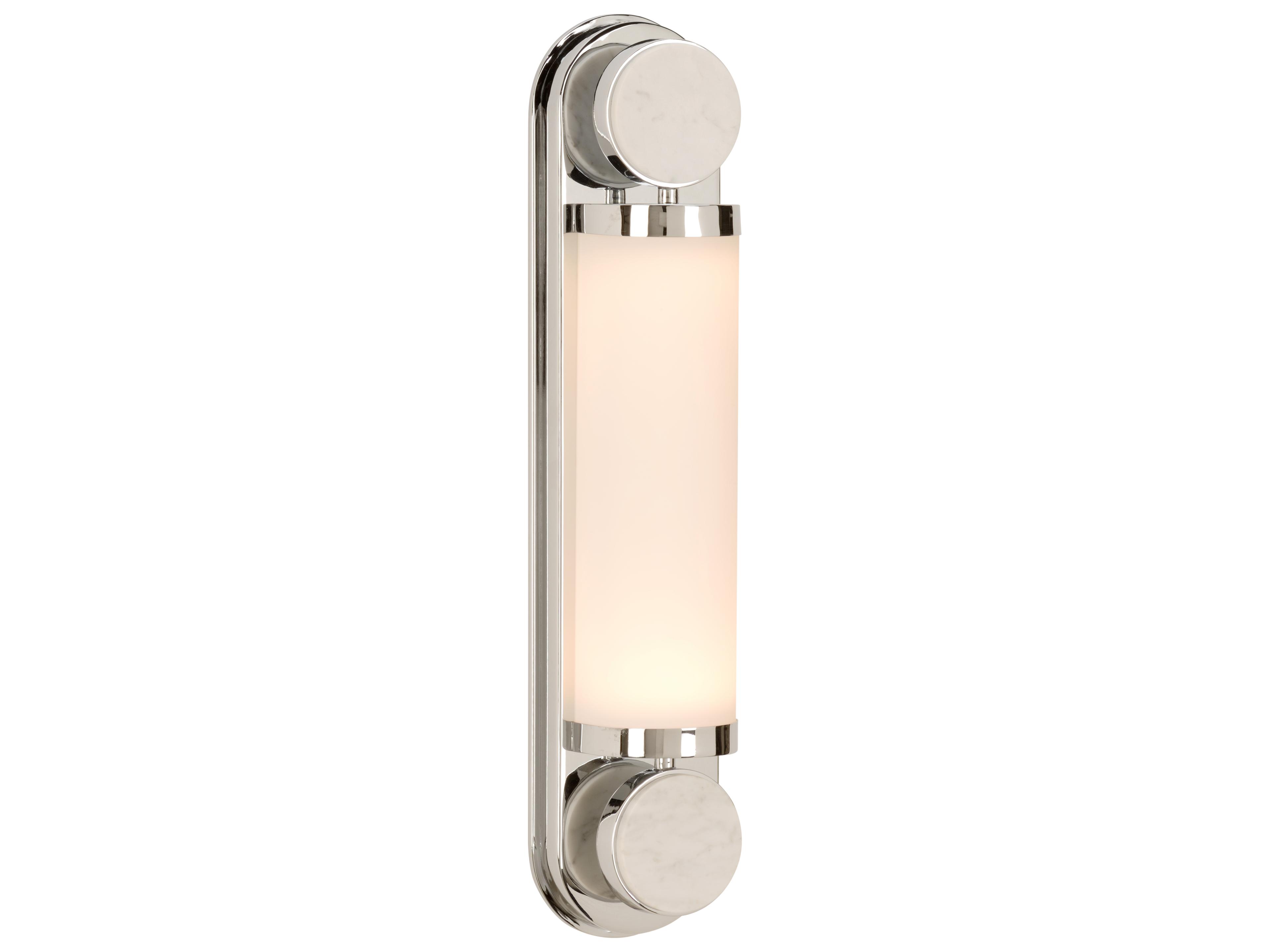 Wildwood Emmons Polished Nickel Natural White Wall Sconce
