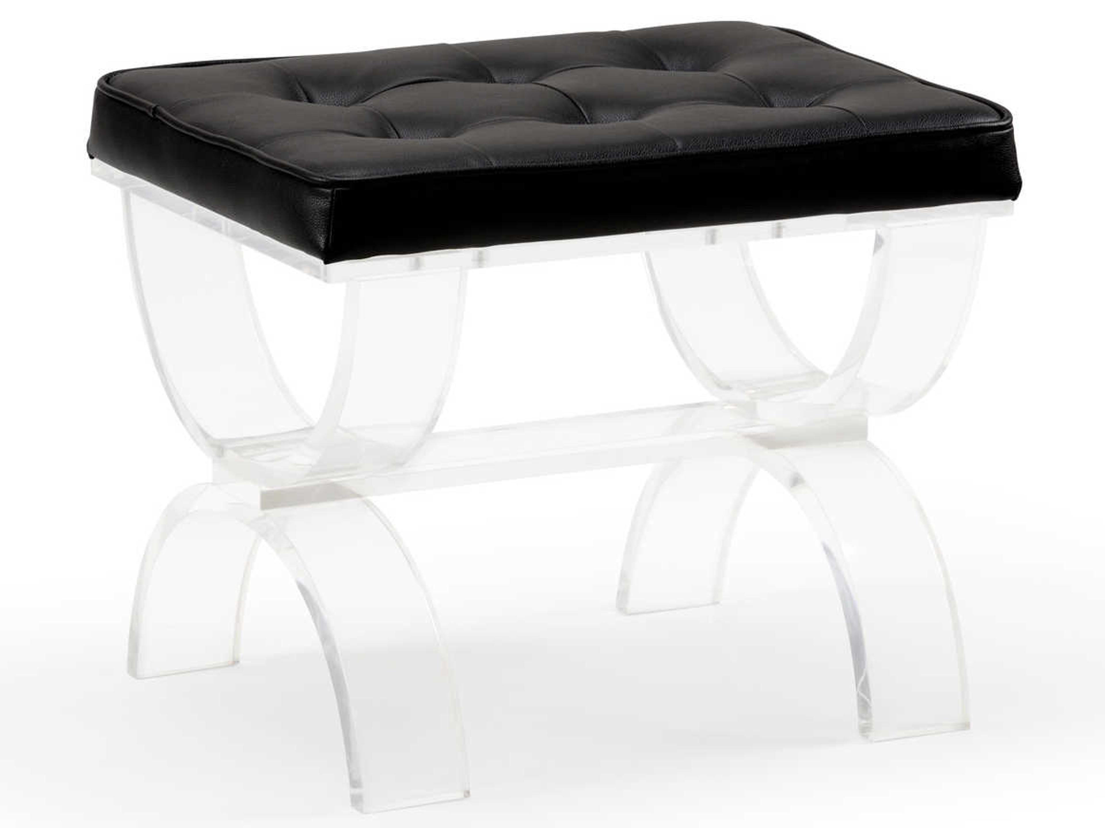 Wildwood Harlow Black Leather Accent Bench