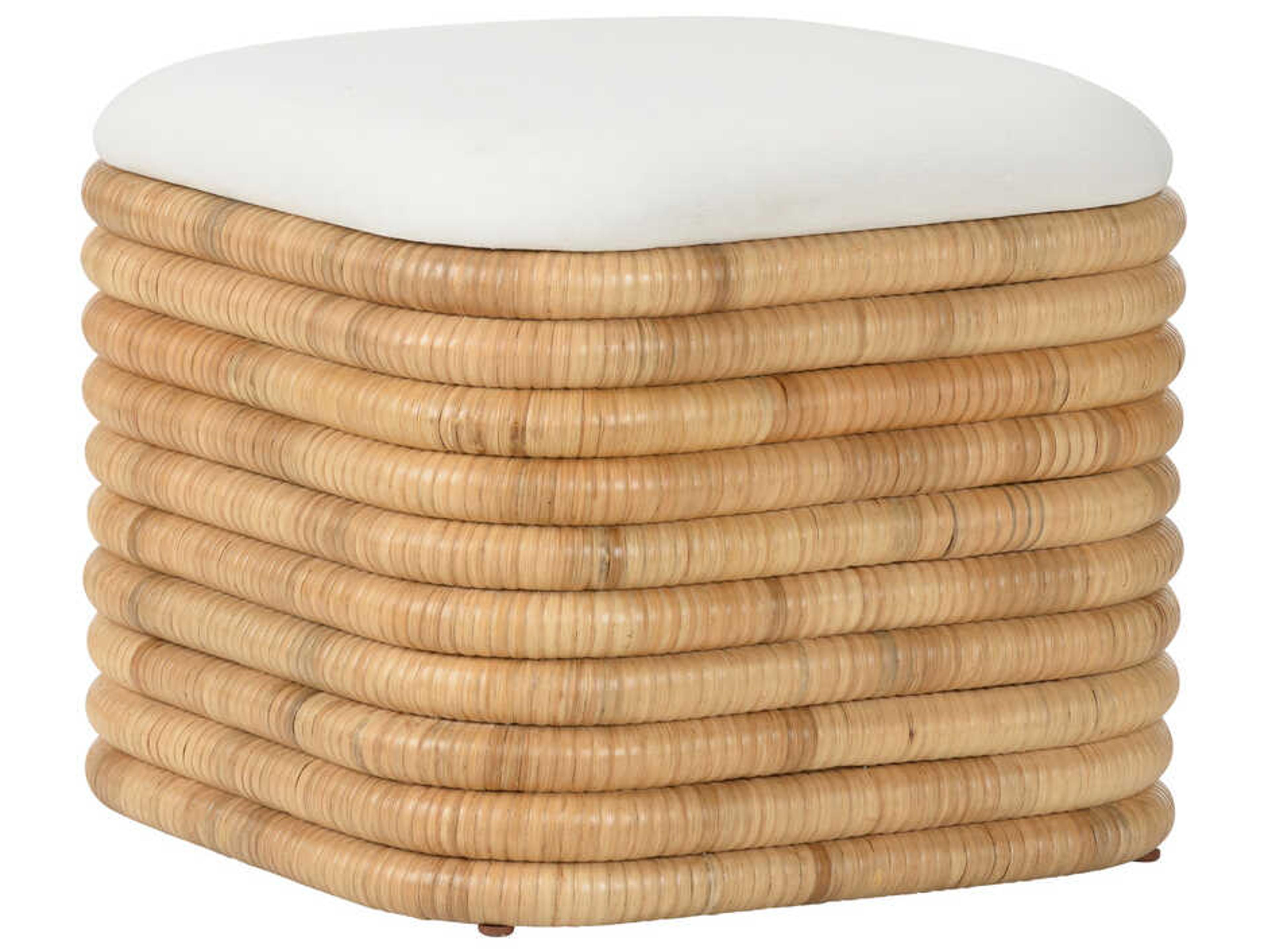 Wildwood Sofia Natural Off White Ottoman