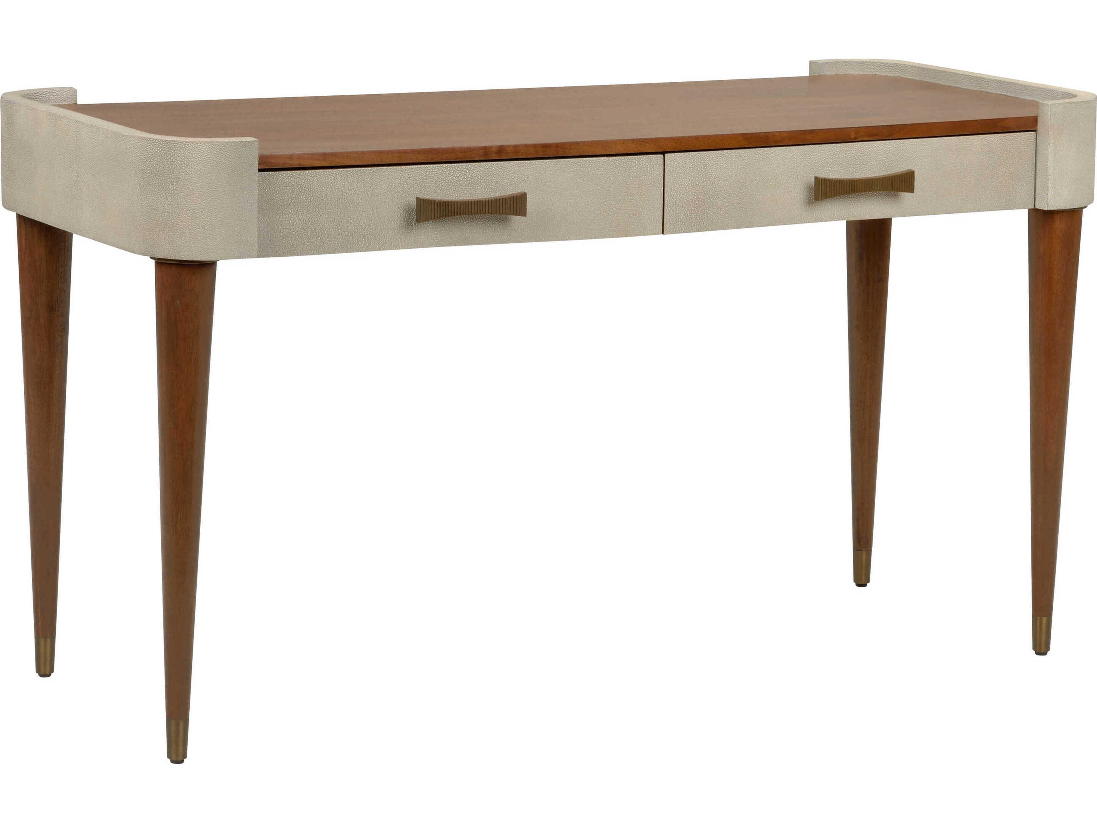 Wildwood Frances Walnut Fog Brown Wood Writing Desk