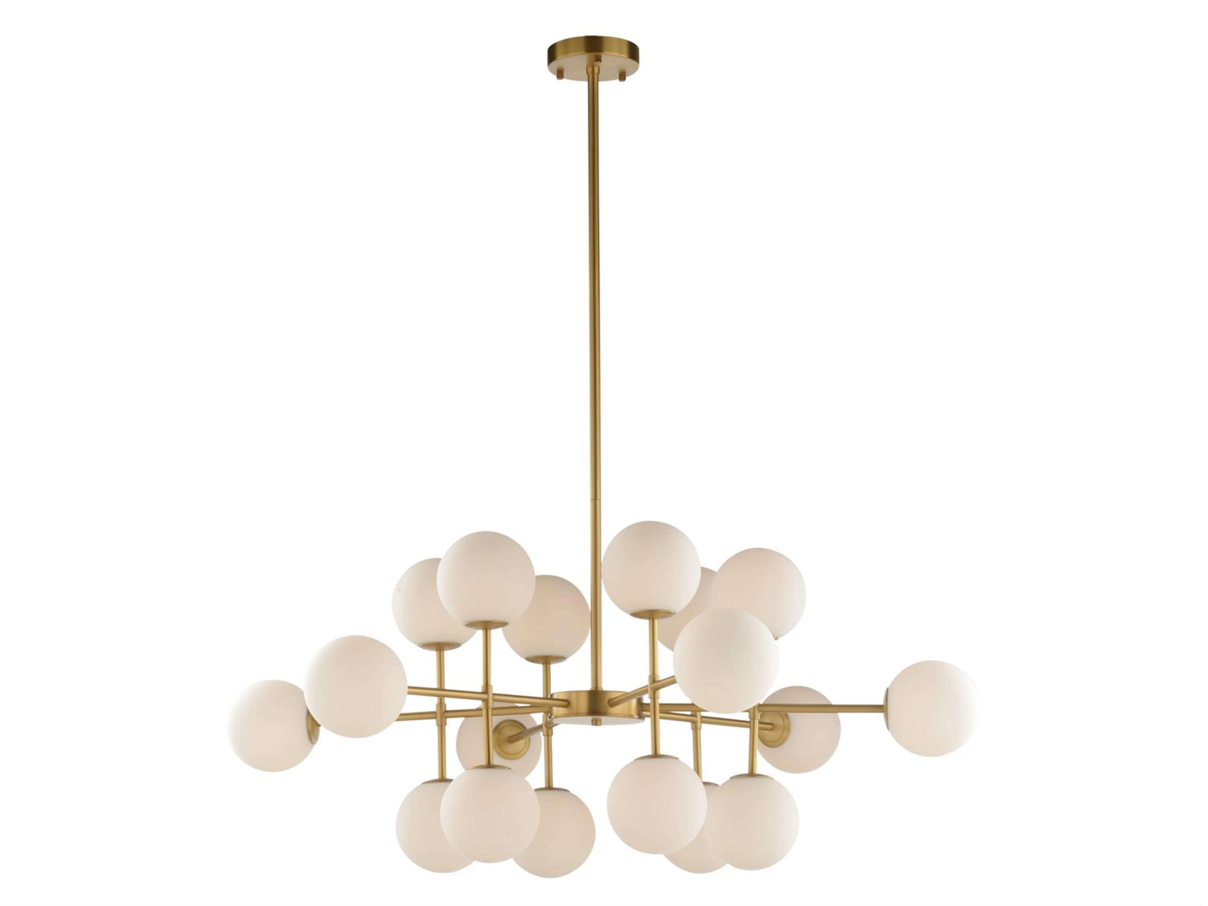 Wildwood Rue Saint-Anne 16-Light Antique Brass Globe Chandelier