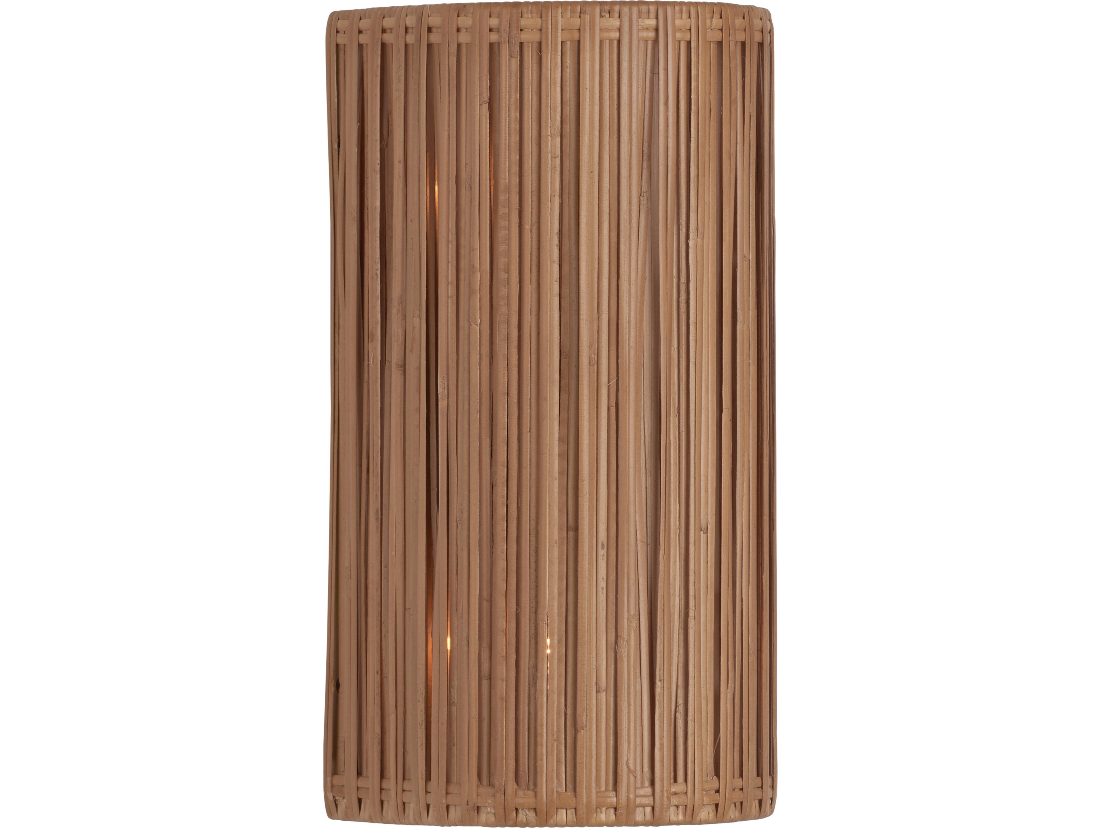 Wildwood 2-Light Natural Antique Brass Wood Wall Sconce