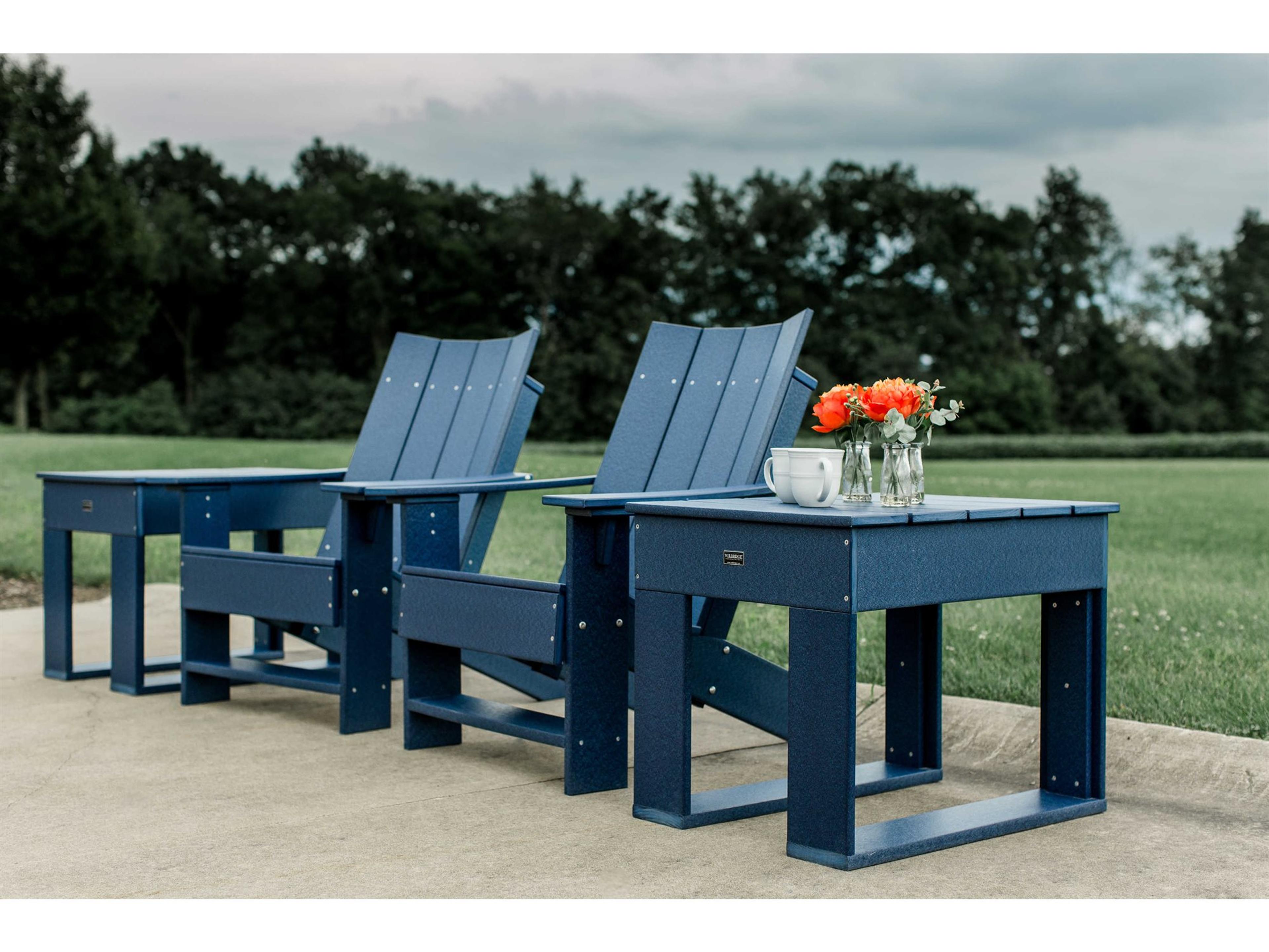 Wildridge Contemporary Recycled Plastic 4 Piece Outdoor Lounge Set