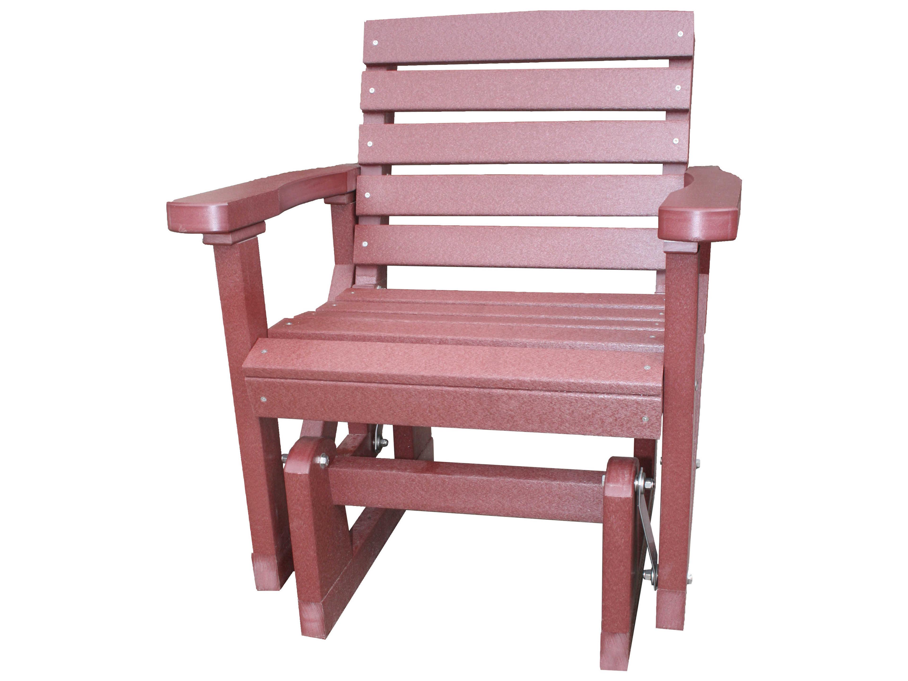 Wildridge Classic Recycled Plastic Single Glider Outdoor Patio Lounge Chair