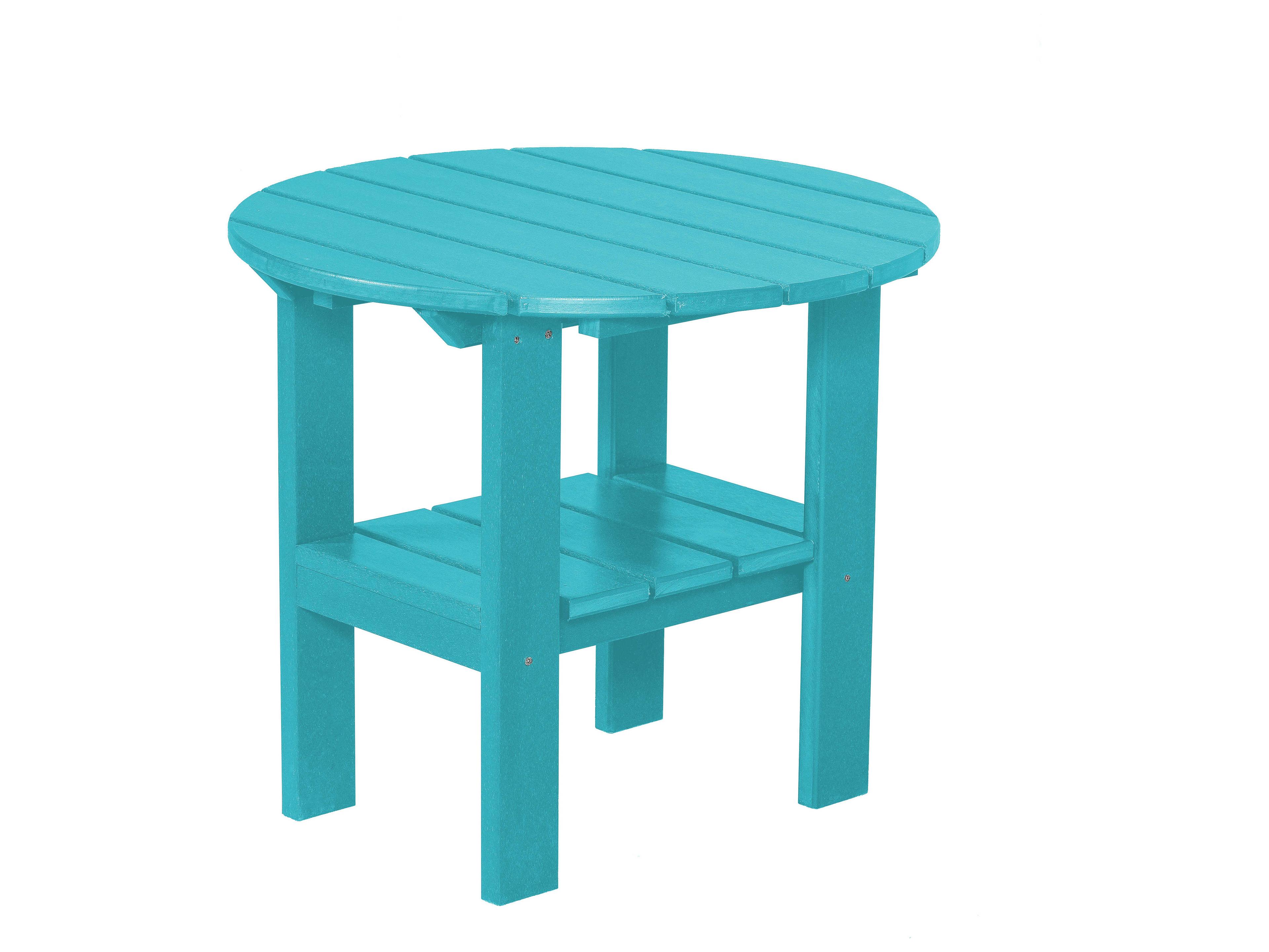 Wildridge Classic Recycled Plastic Round Outdoor Patio End Table