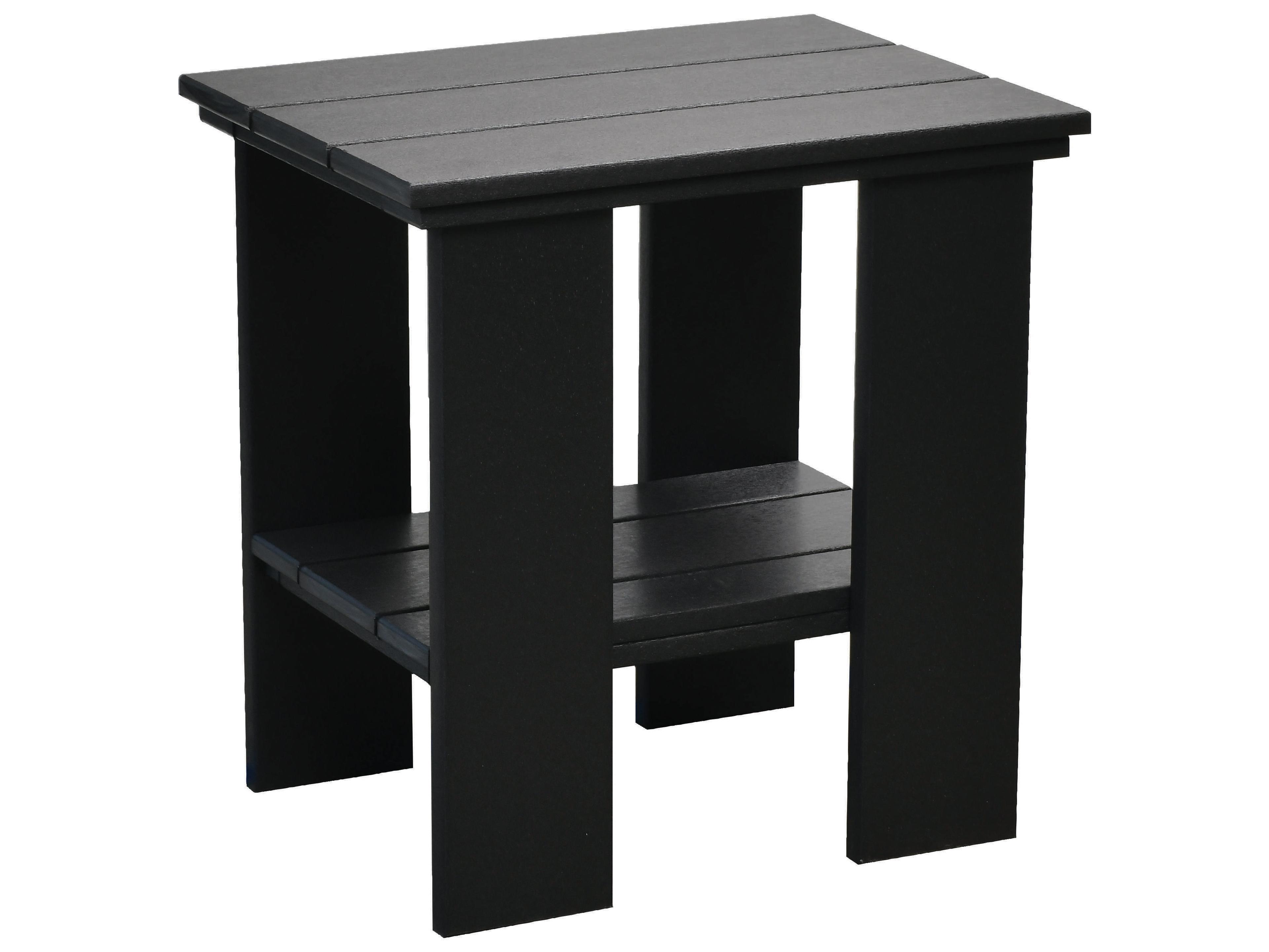 Wildridge Contemporary Recycled Plastic Rectangular Outdoor End Table