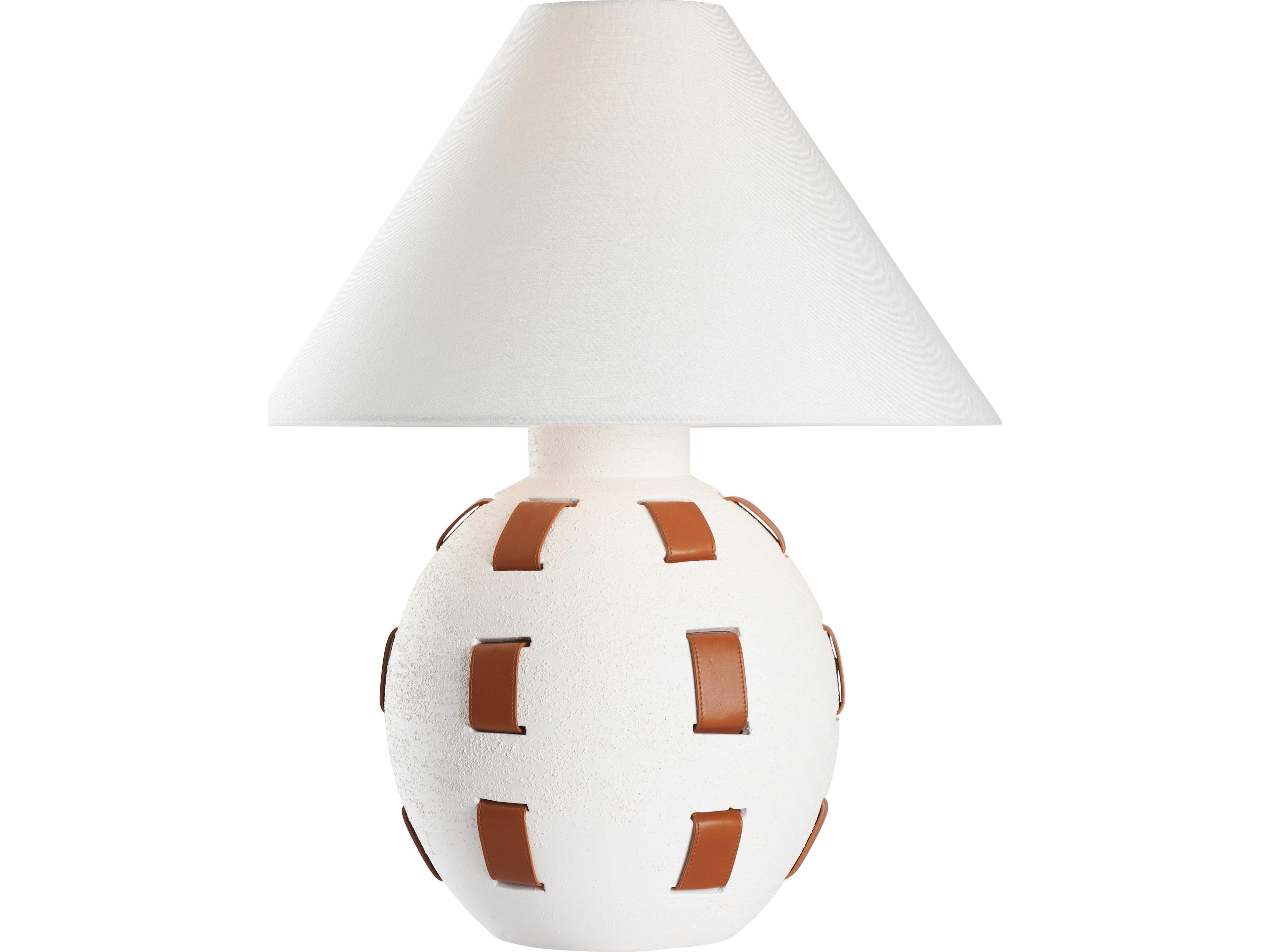 Wildwood Italia White cream Linen Table Lamp