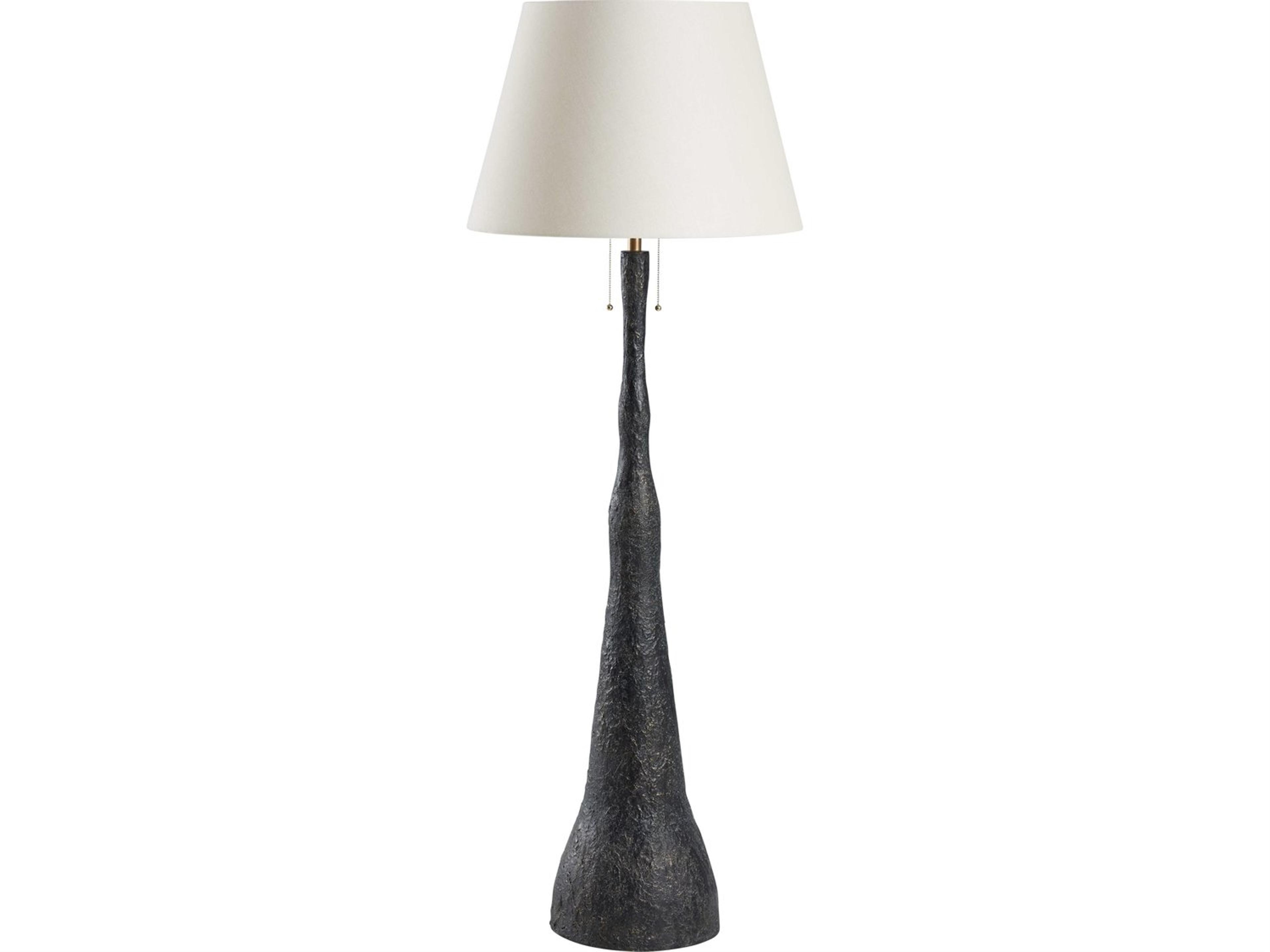 Wildwood Brown Linen Floor Lamp