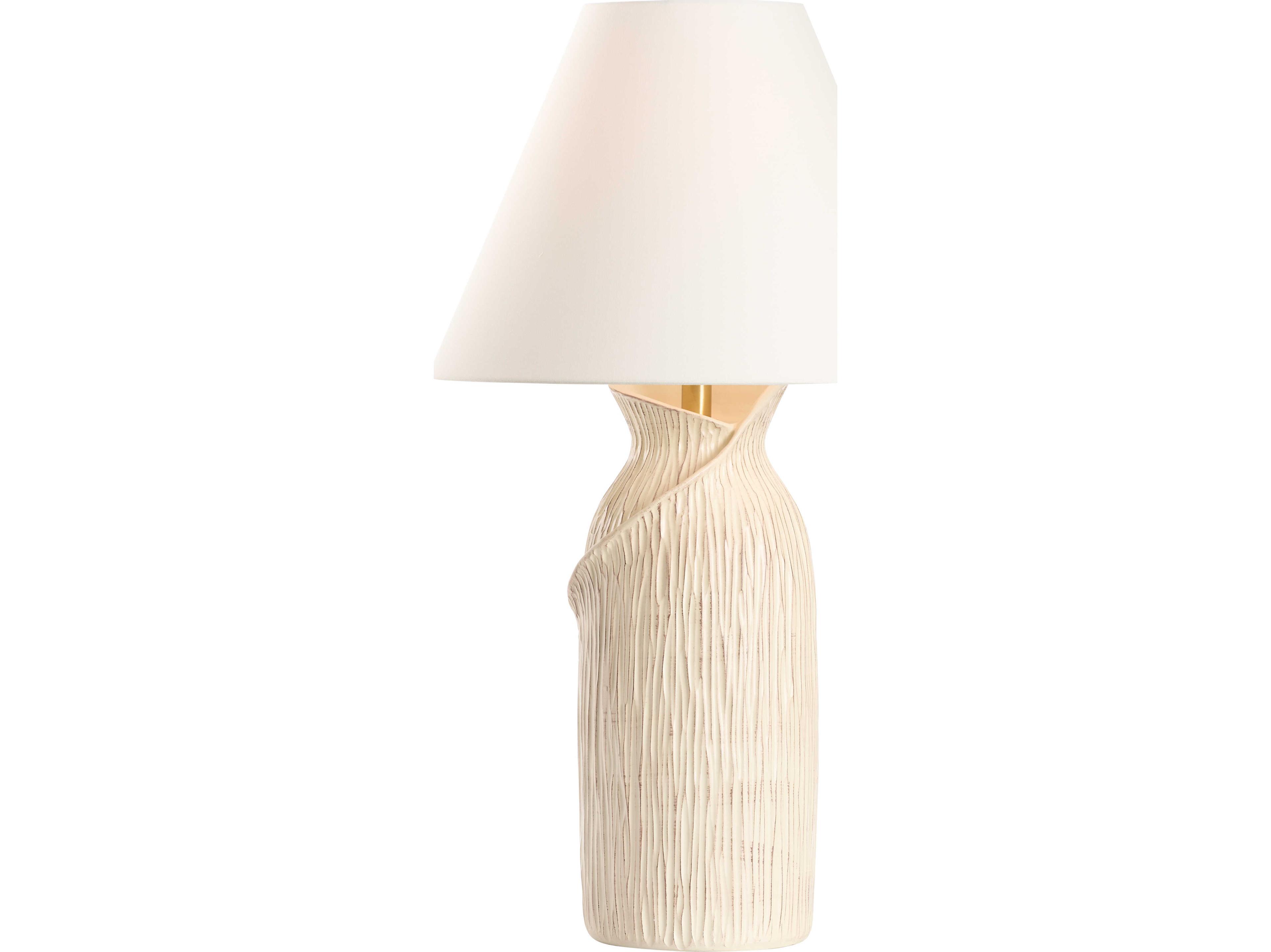 Wildwood Italia White cream Linen Table Lamp