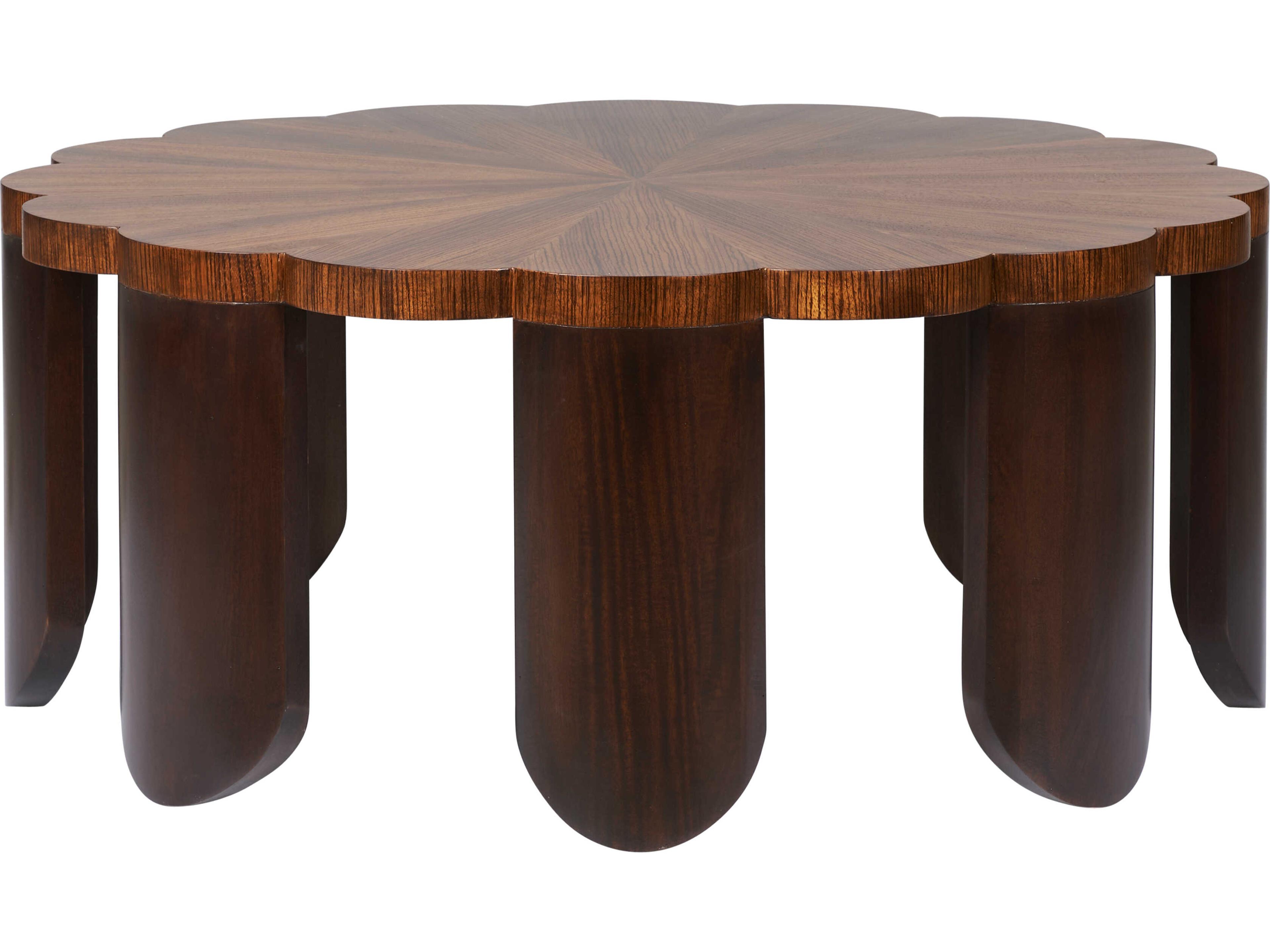 Wildwood Round Wood Brown Coffee Table