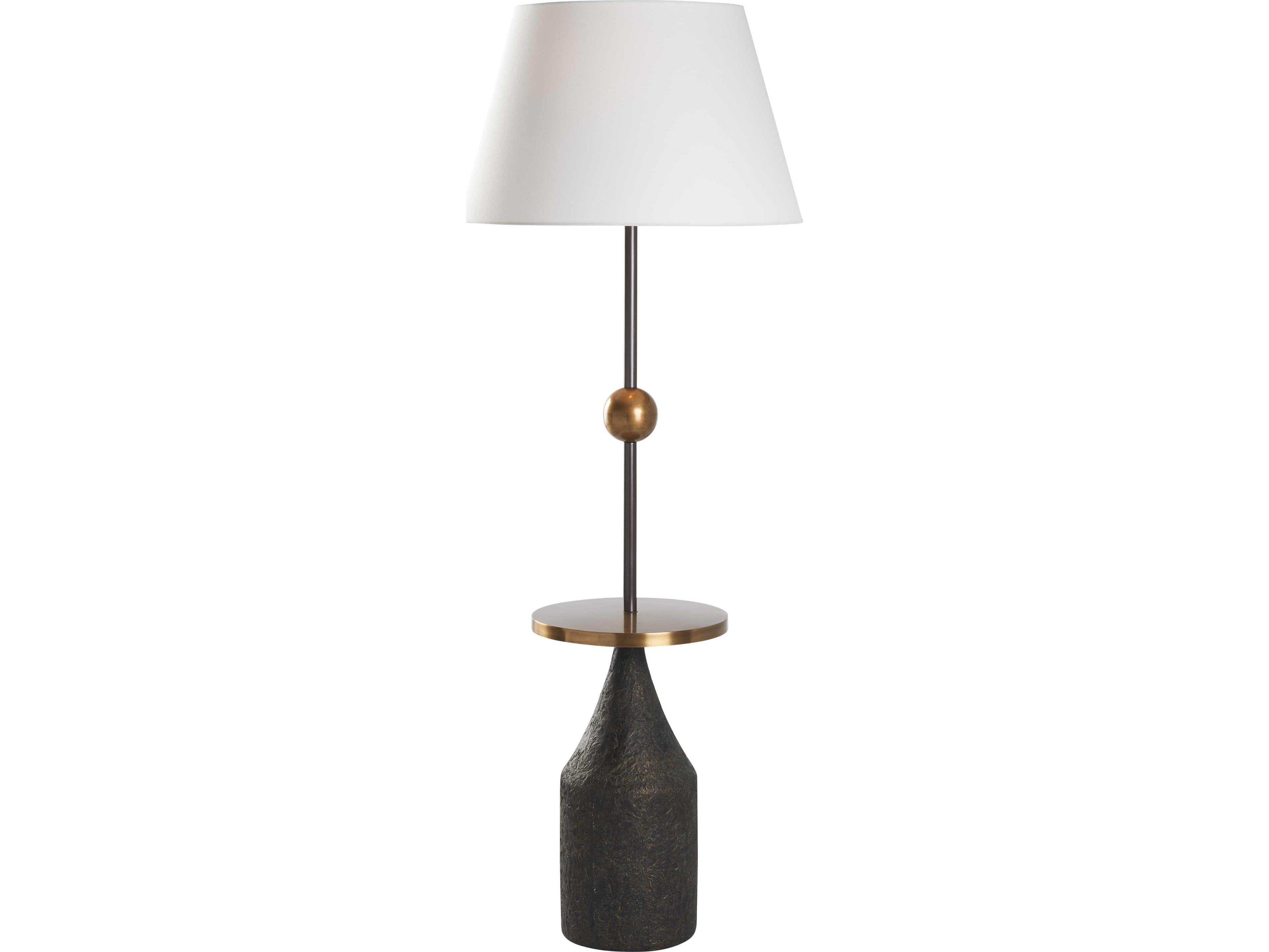 Wildwood Brown Linen Floor Lamp