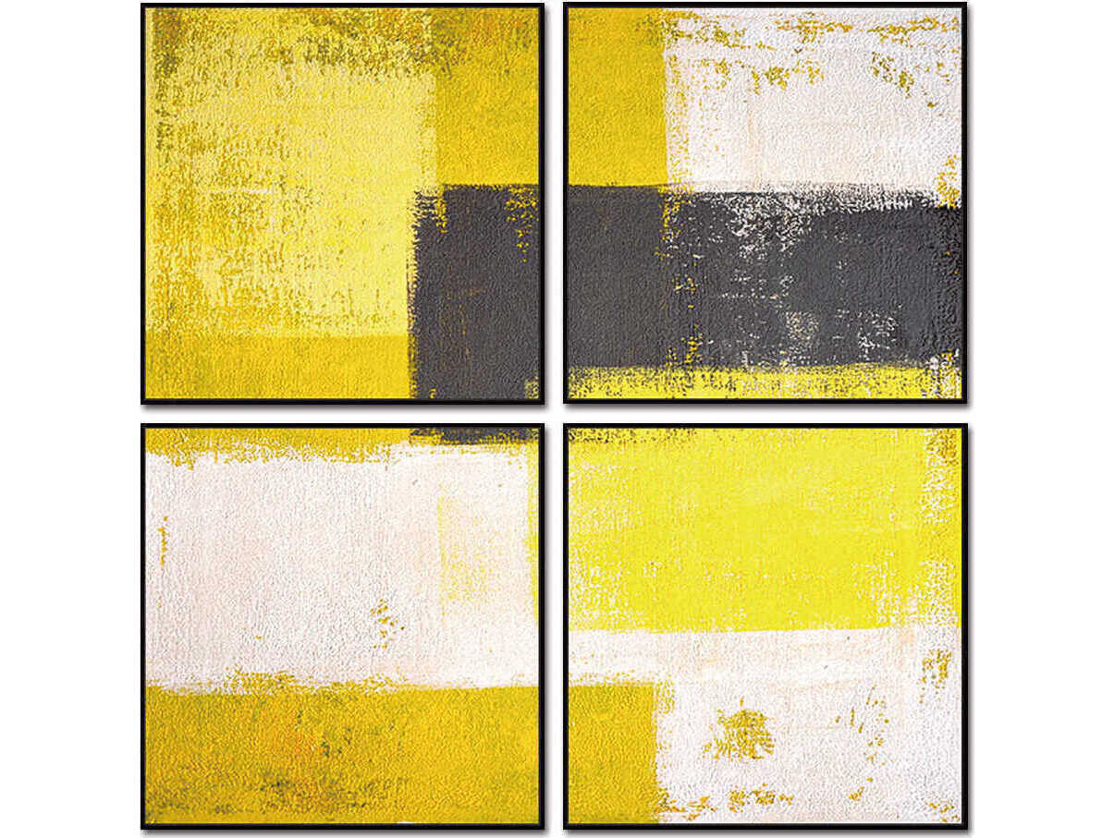 Whiteline Modern Living Amarillo 4-Piece Canvas Wall Art