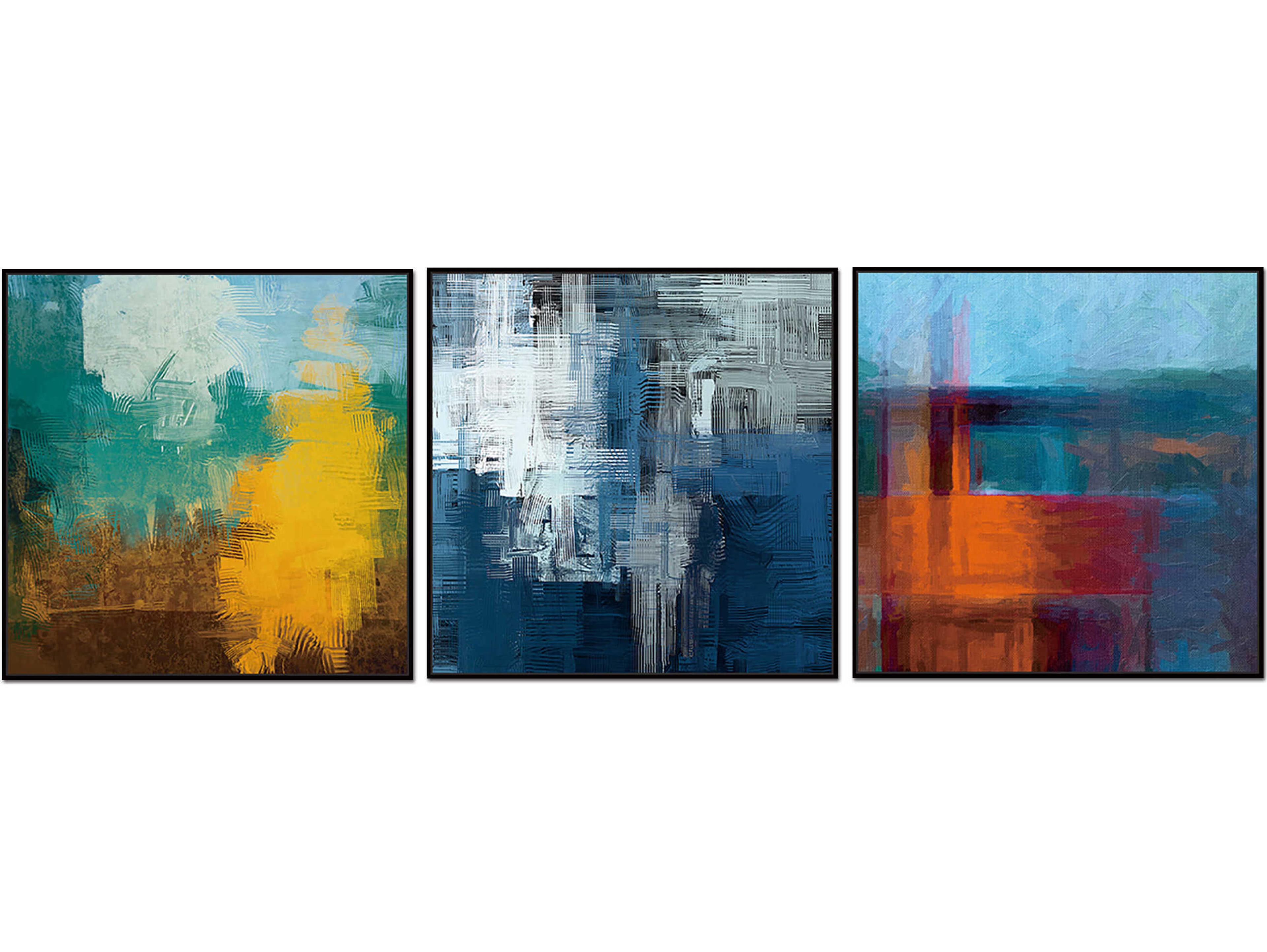 Whiteline Modern Living Terra 3-Piece Canvas Wall Art