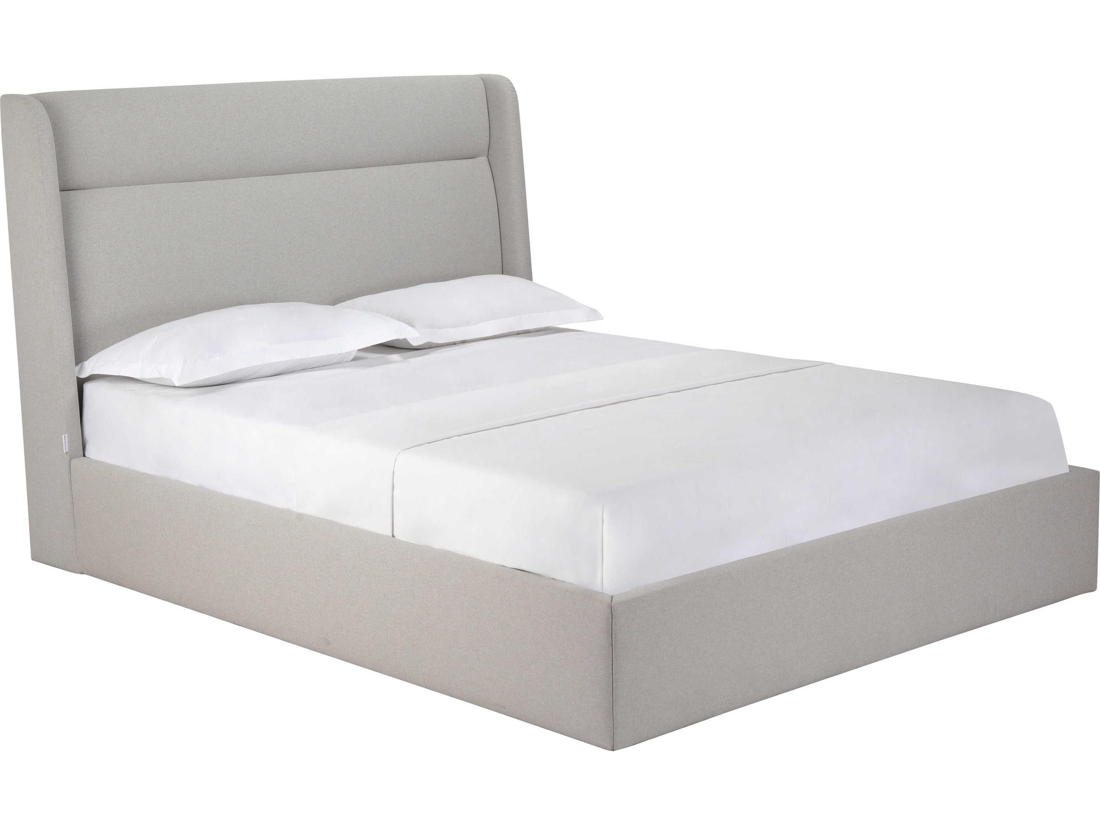 Whiteline Modern Living Tokyo Light Grey Upholstered Queen Platform Bed