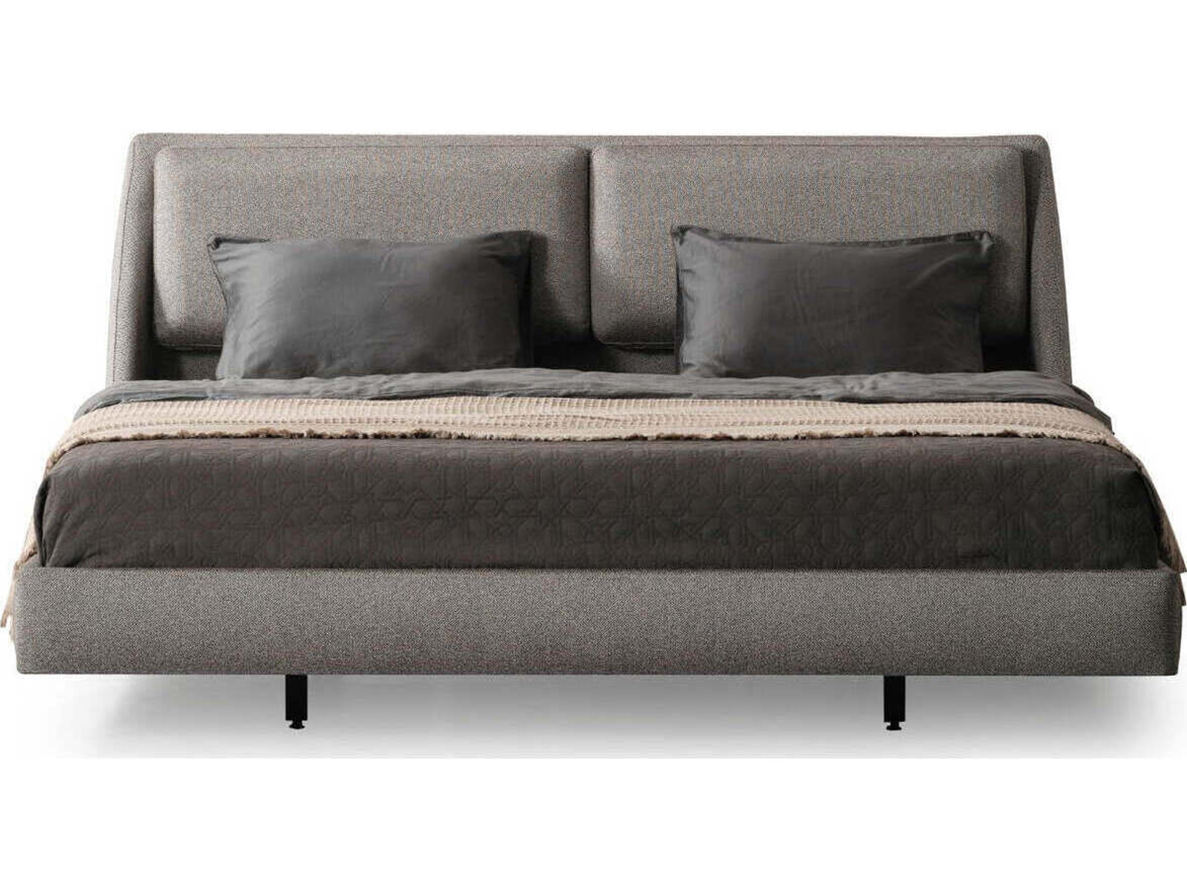 Whiteline Modern Living Raphael Gray Upholstered Queen Platform Bed