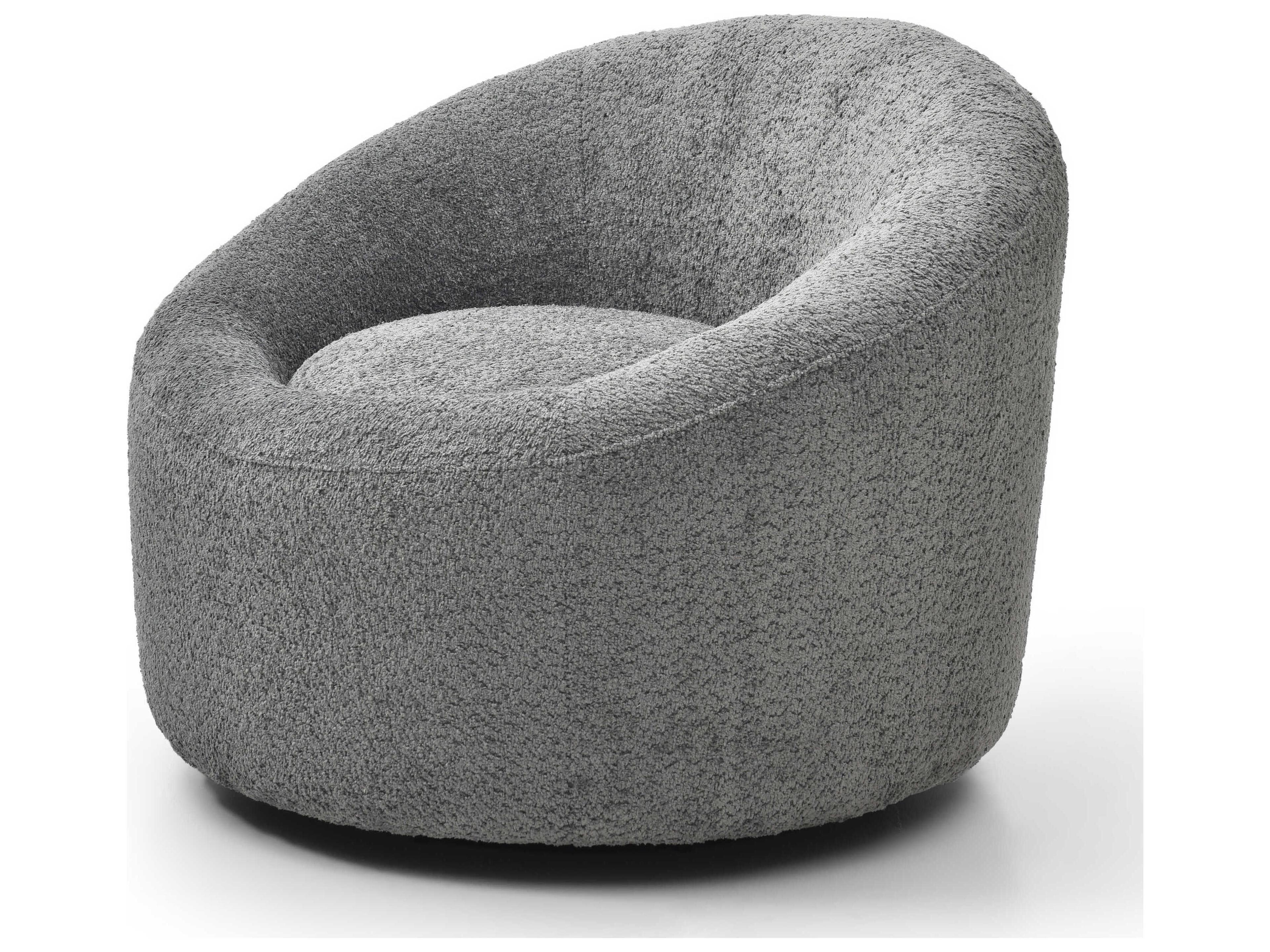 Whiteline Modern Living Perla Swivel Gray Accent Chair