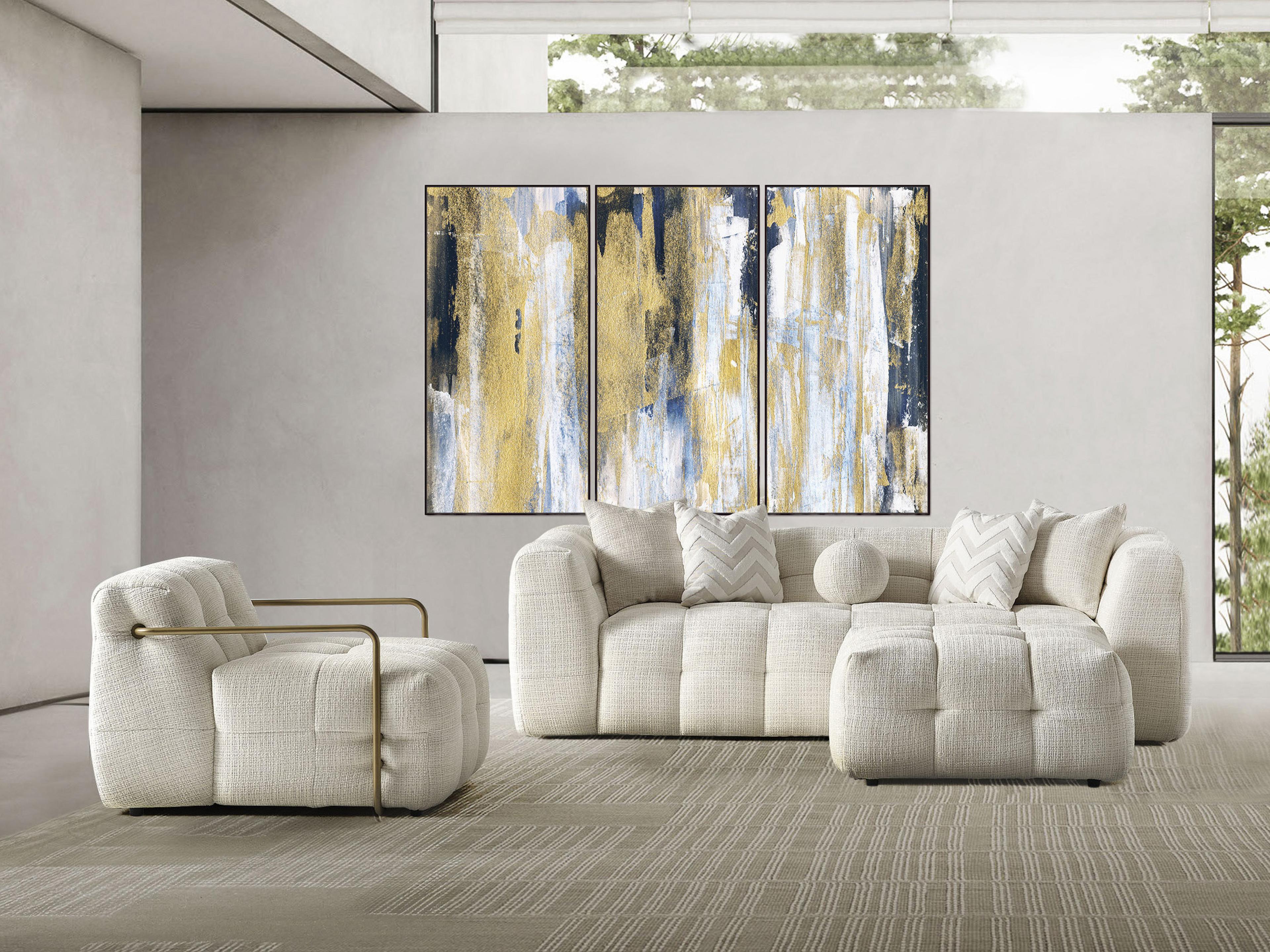 Whiteline Modern Living Cloud Sofa Set