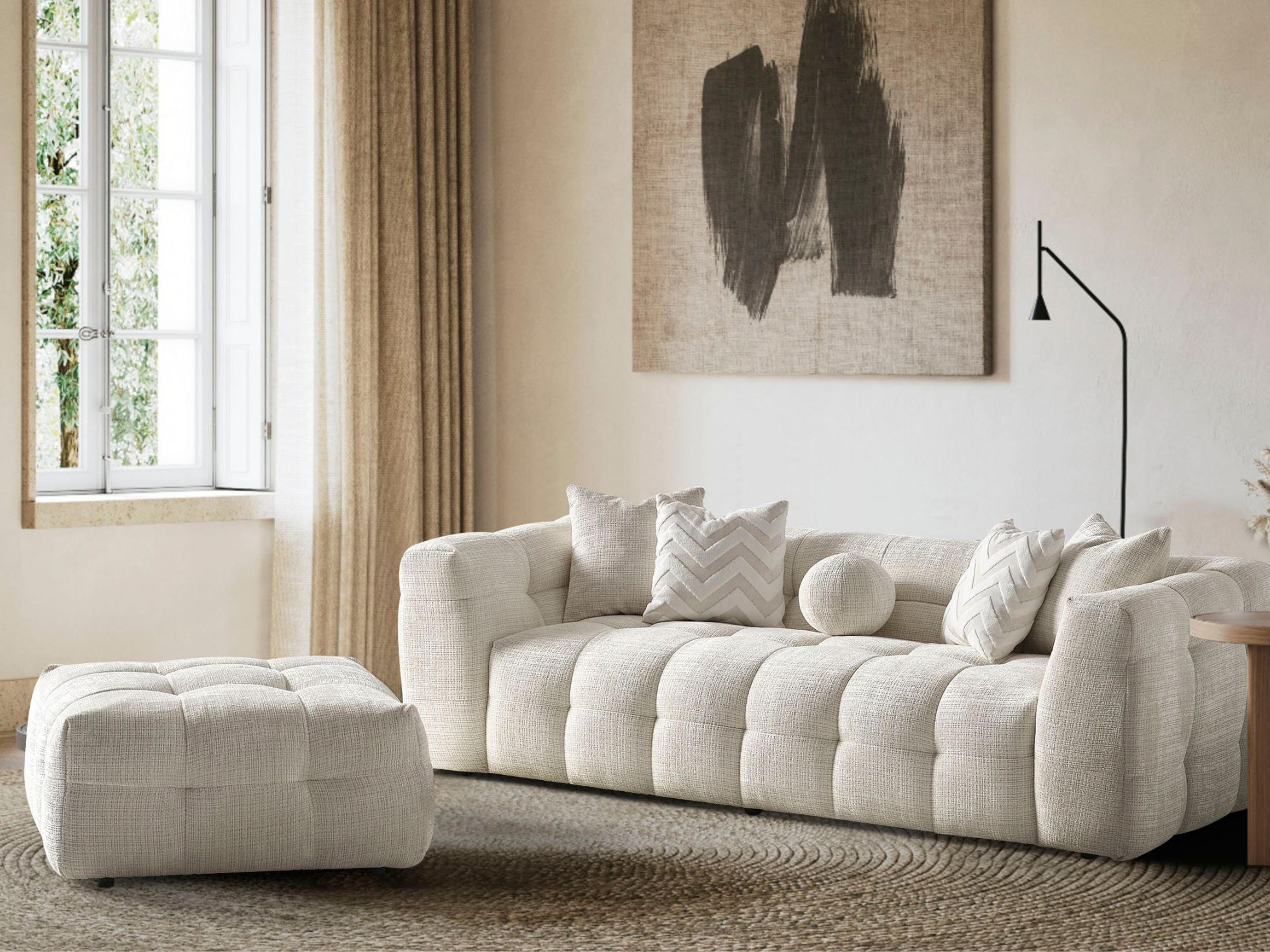 Whiteline Modern Living Cloud Sofa Set