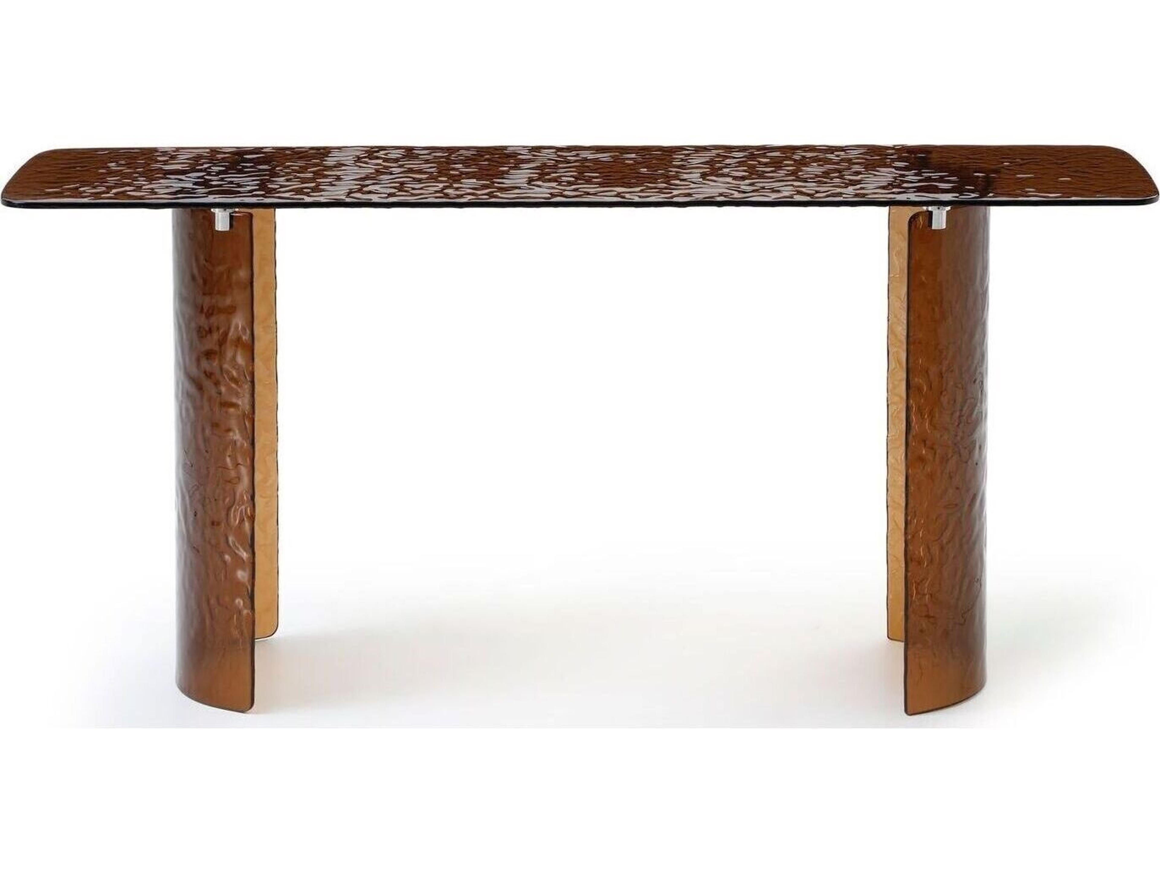 Whiteline Modern Living Rivelle Rectangular Glass Console Table