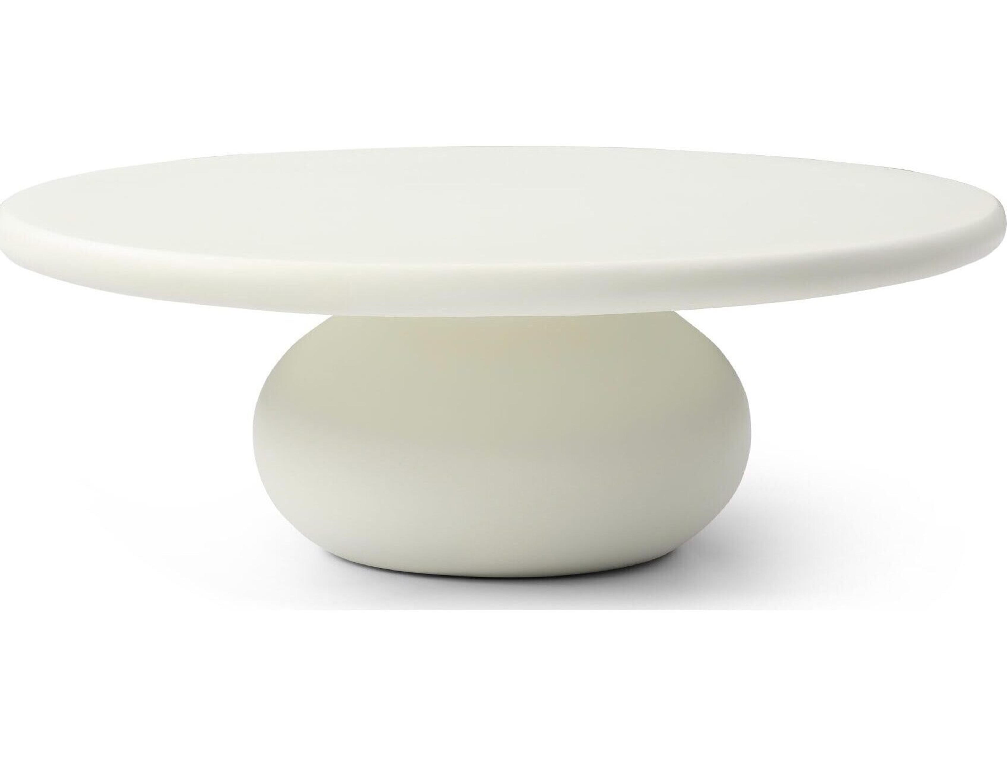 Whiteline Modern Living Luisa Round Glass Coffee Table