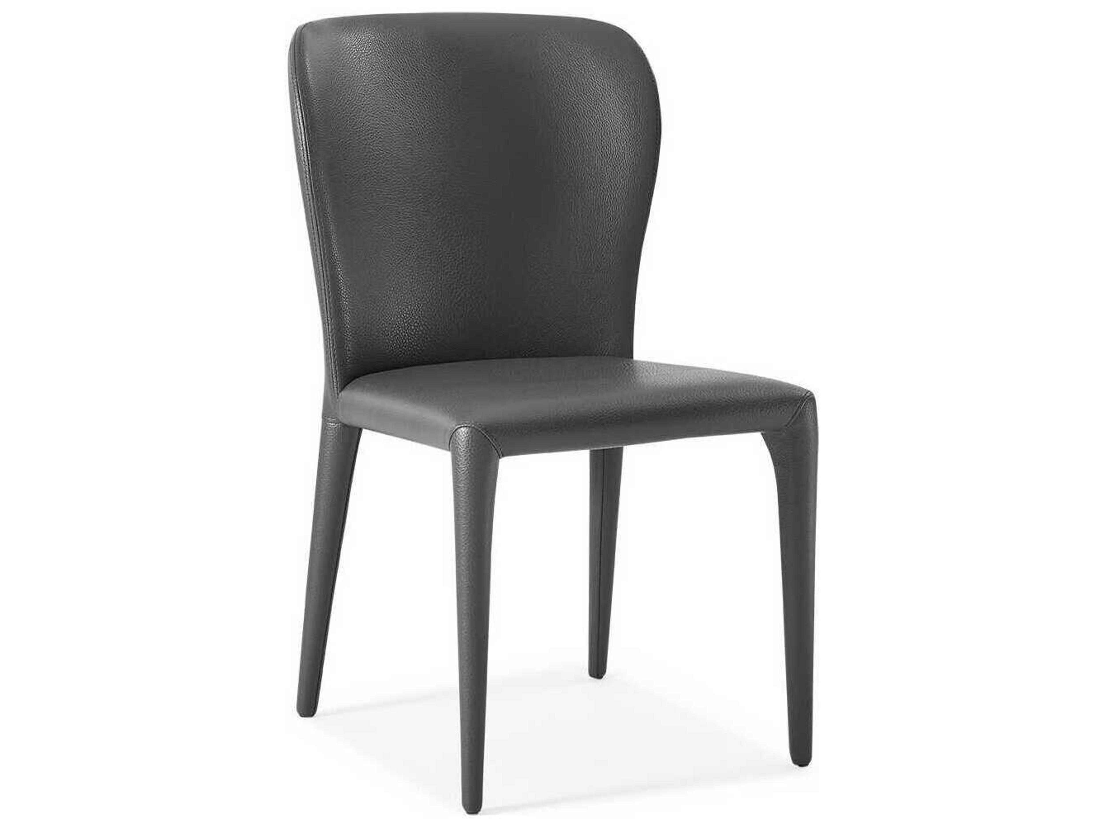Whiteline Modern Living Hazel Gray Faux Leather Armless Dining Chair Set of 2