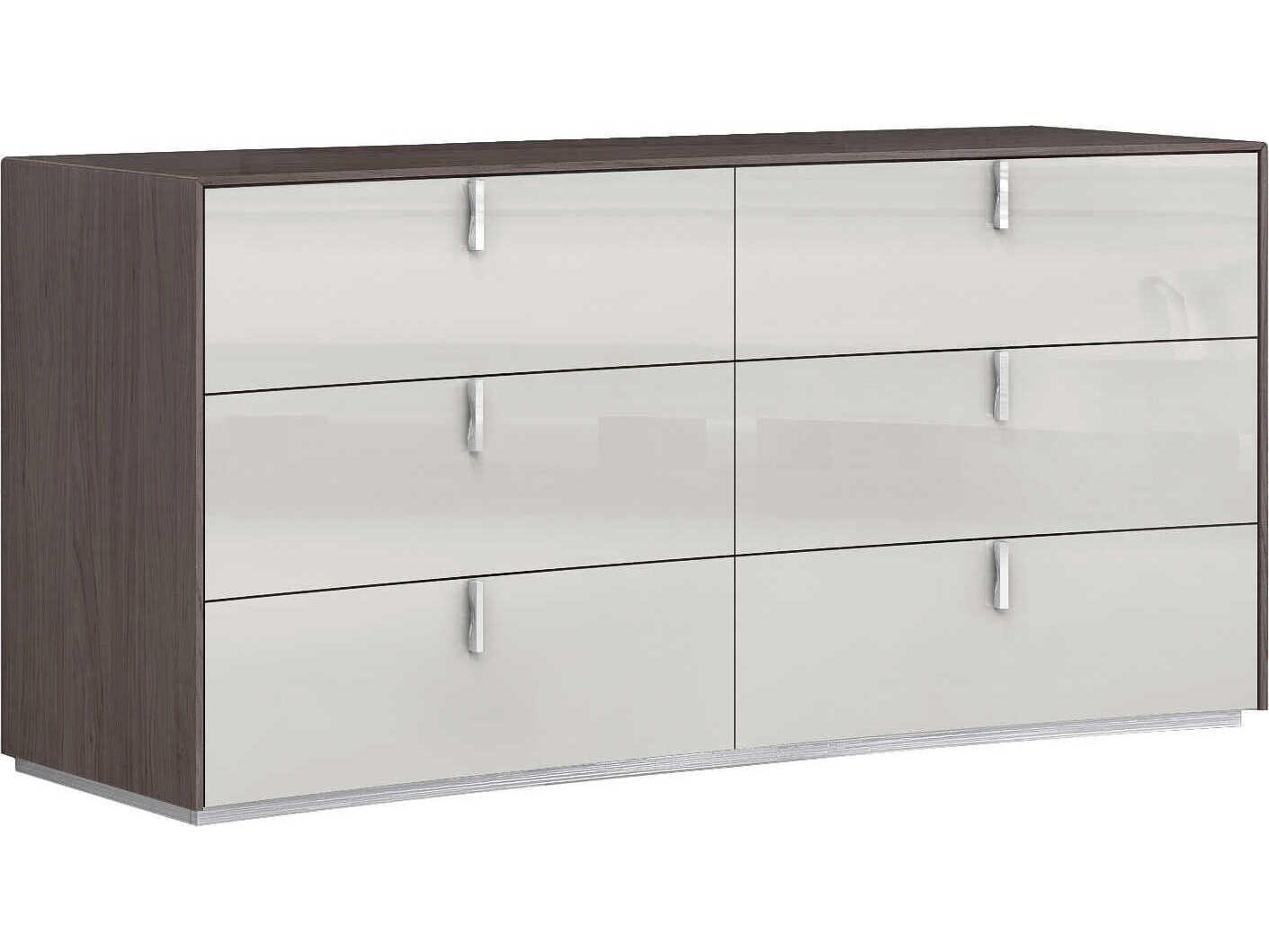 Whiteline Modern Living Berlin 6-Drawers Brown Double Dresser