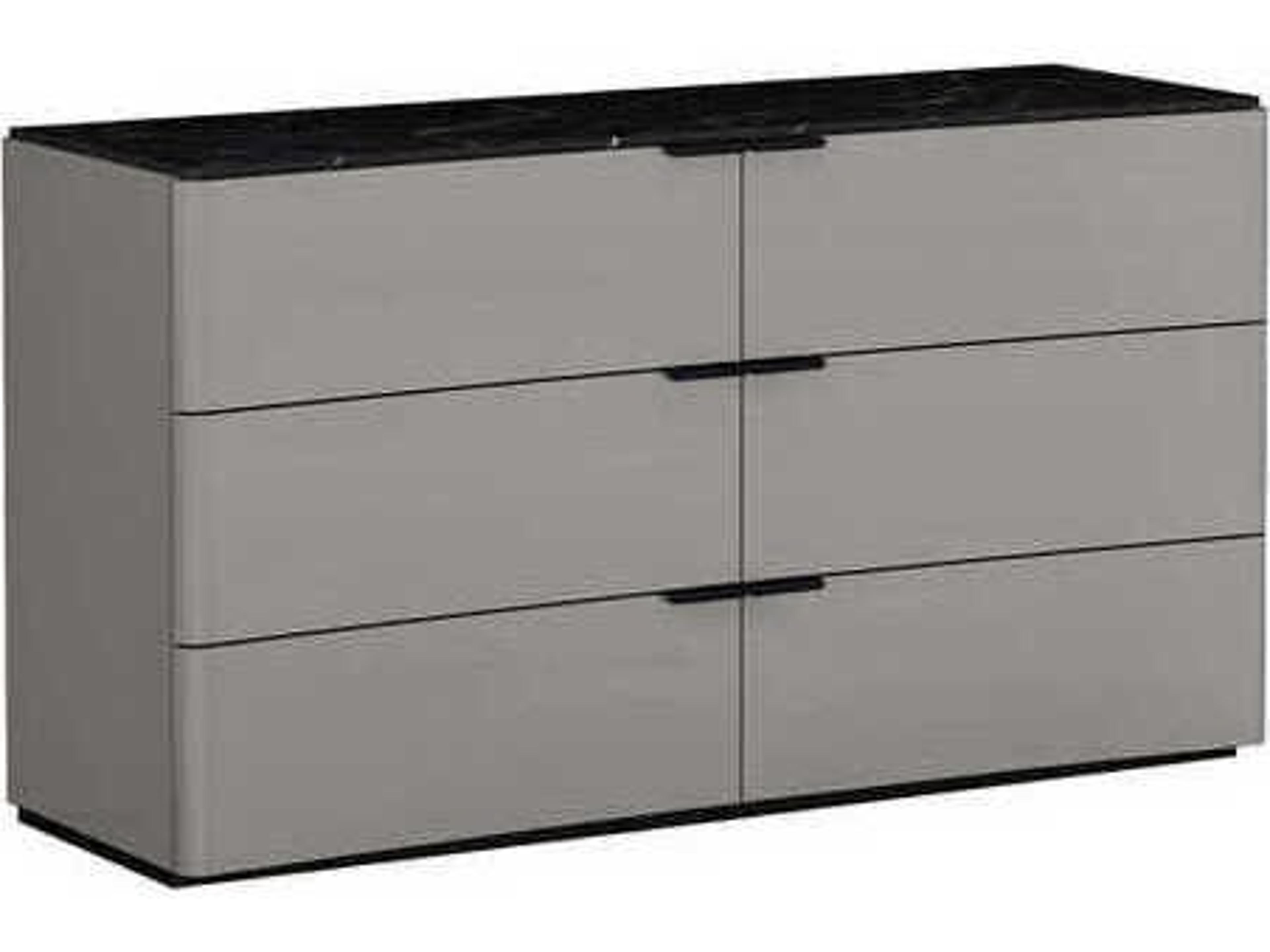 Whiteline Modern Living Massimo 6-Drawers Gray Double Dresser
