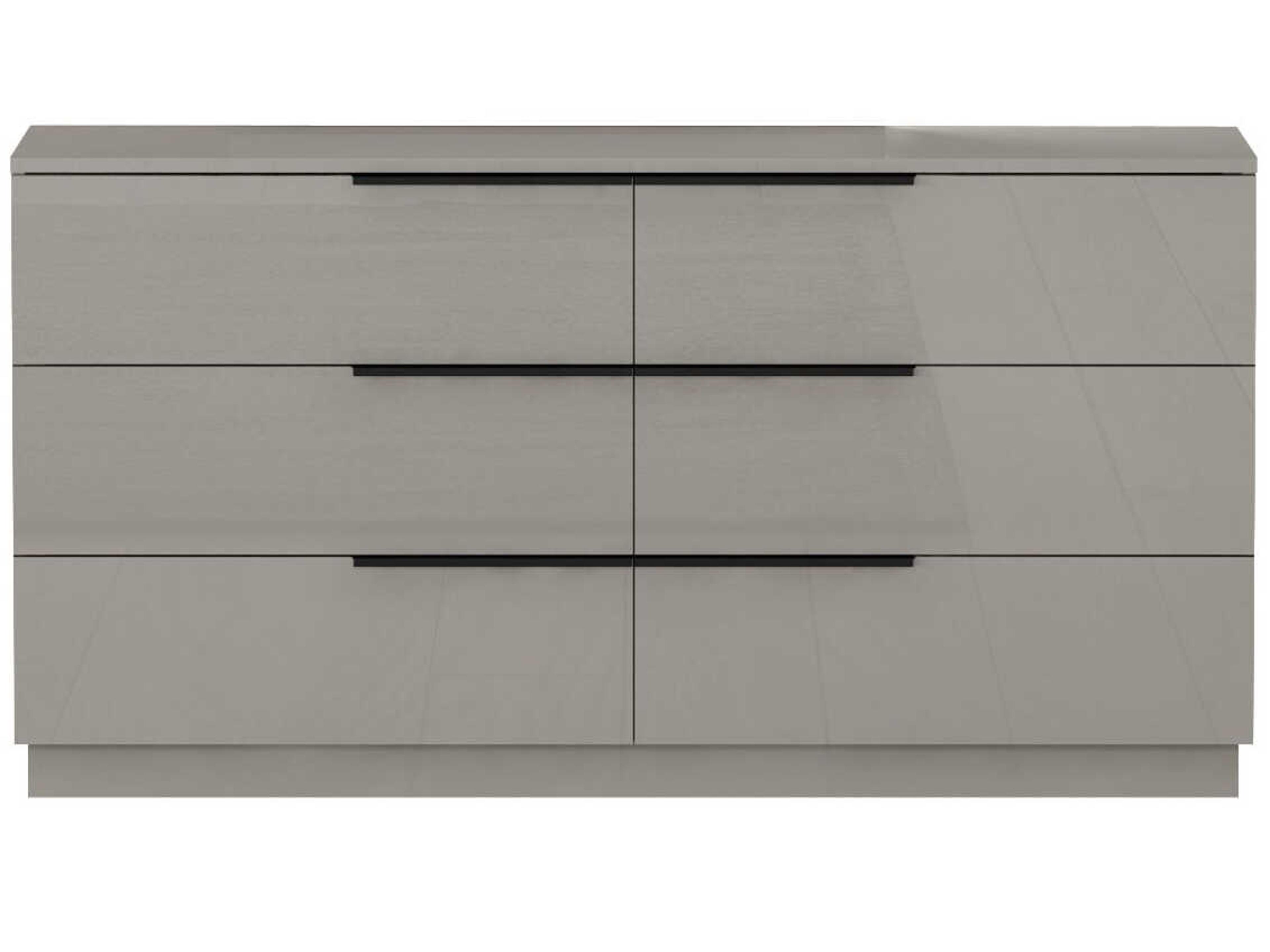 Whiteline Modern Living Damien 6-Drawers Gray Double Dresser