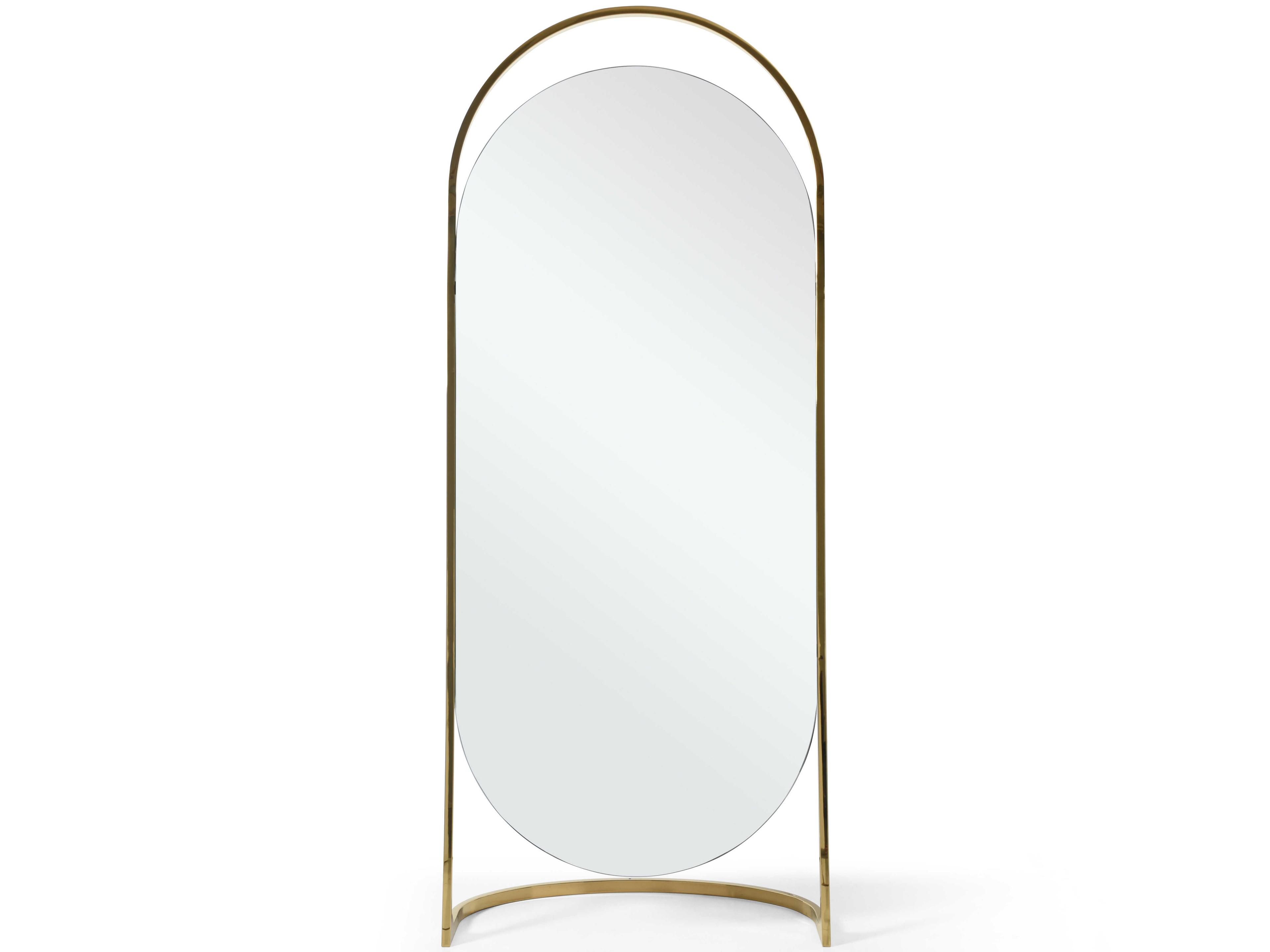Whiteline Modern Living Celina Clear Floor Mirror