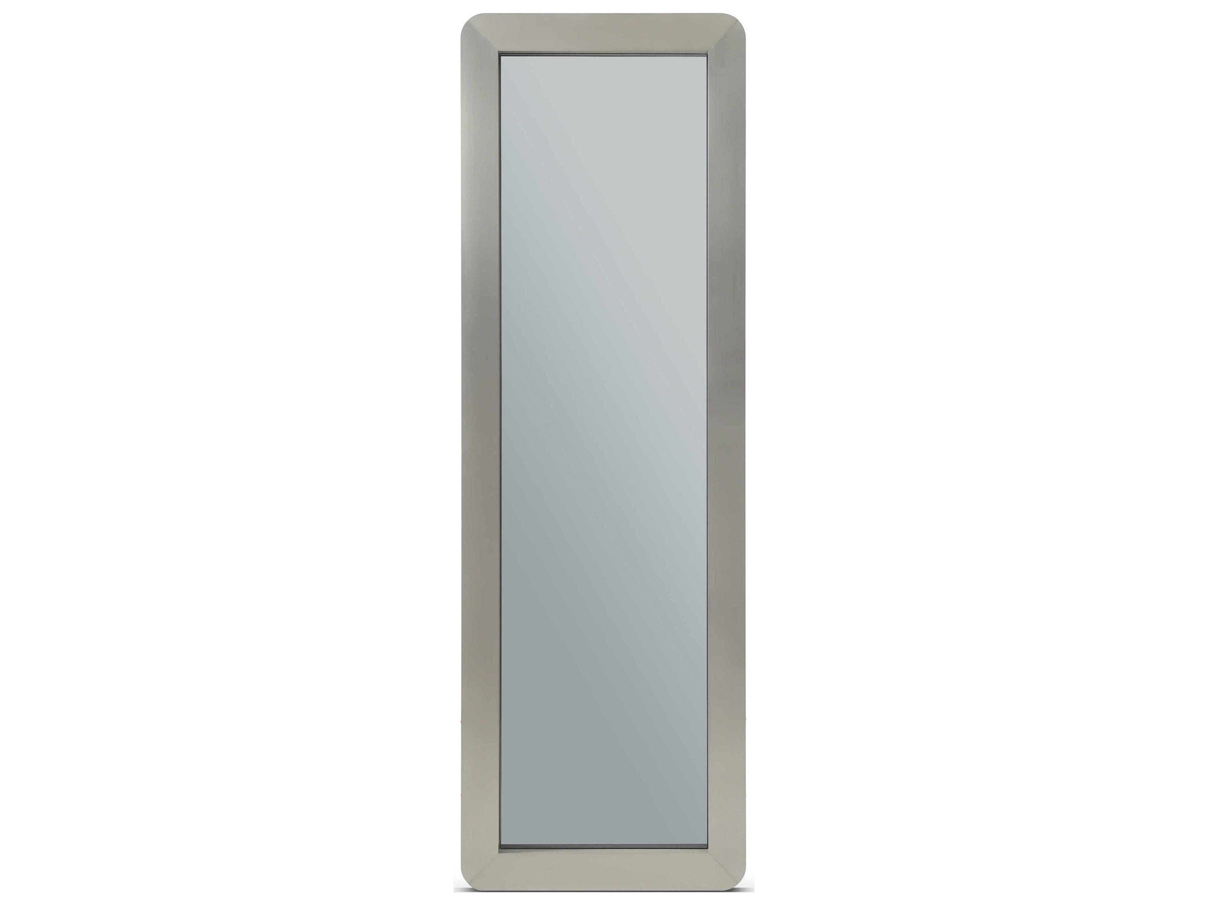 Whiteline Modern Living Elena Grey Rectangular Wall Mirror