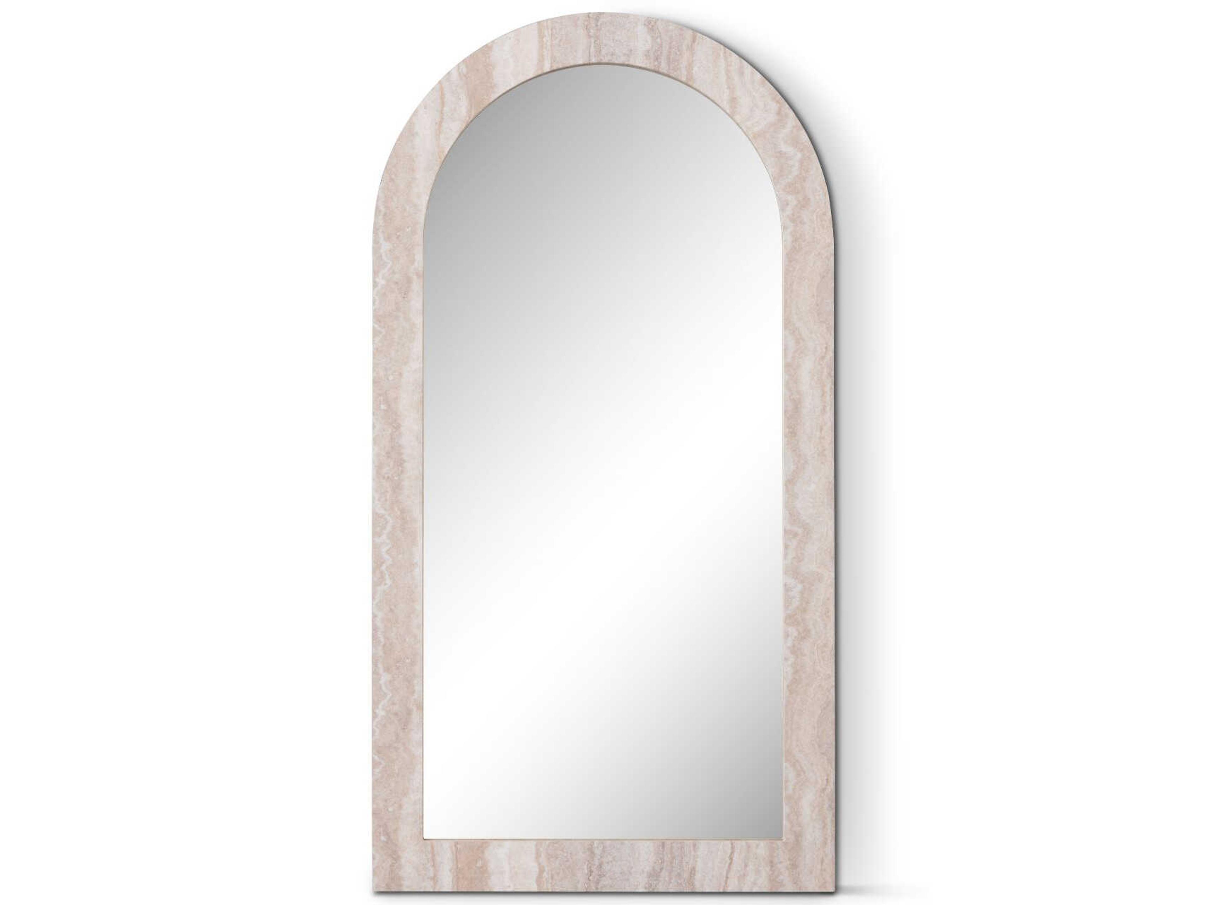 Whiteline Modern Living Petra Beige Wall Mirror