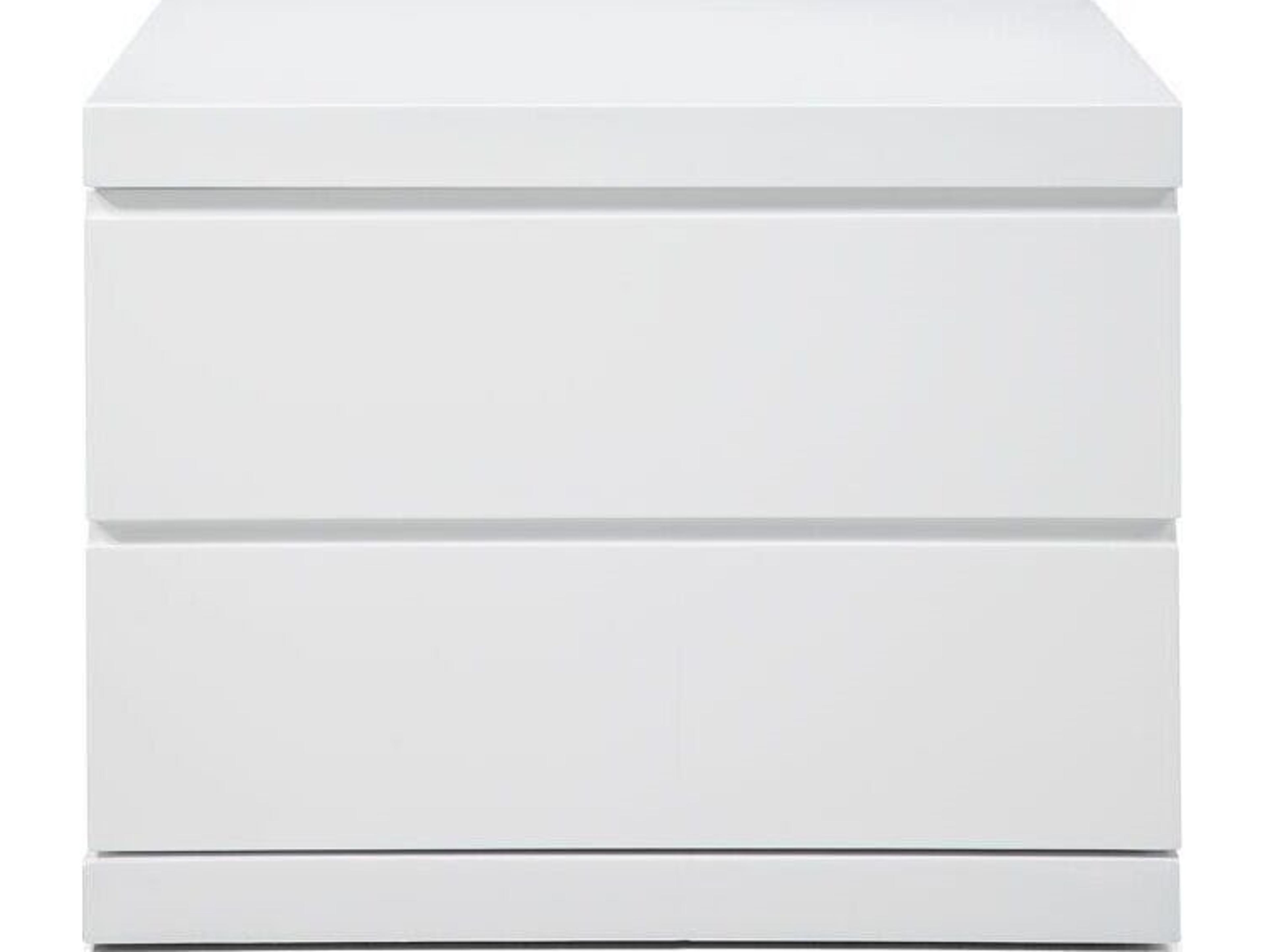 Whiteline Modern Living Anna 2-Drawers Oak Wood Nightstand