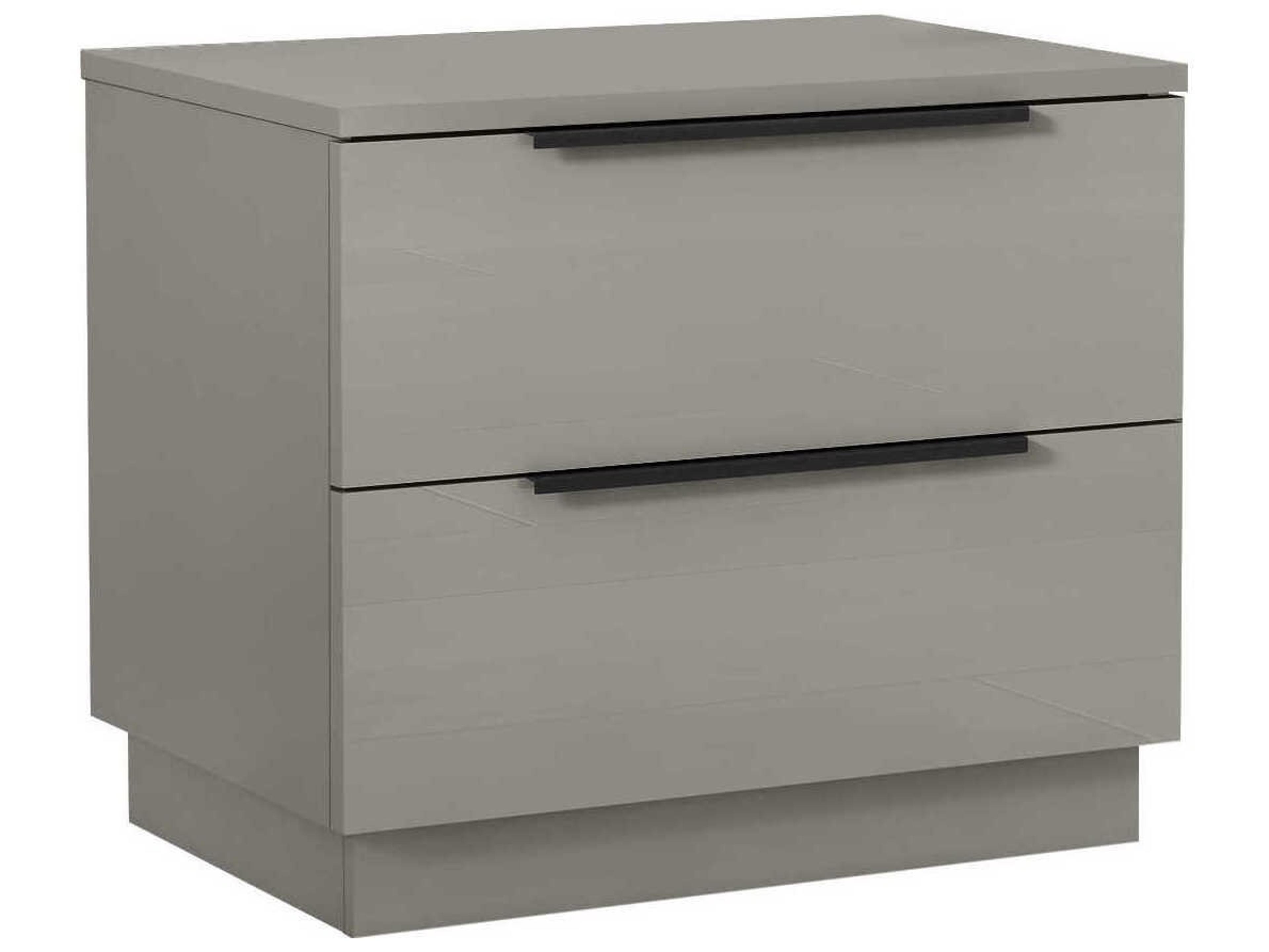Whiteline Modern Living Damien 2-Drawers Gray Nightstand