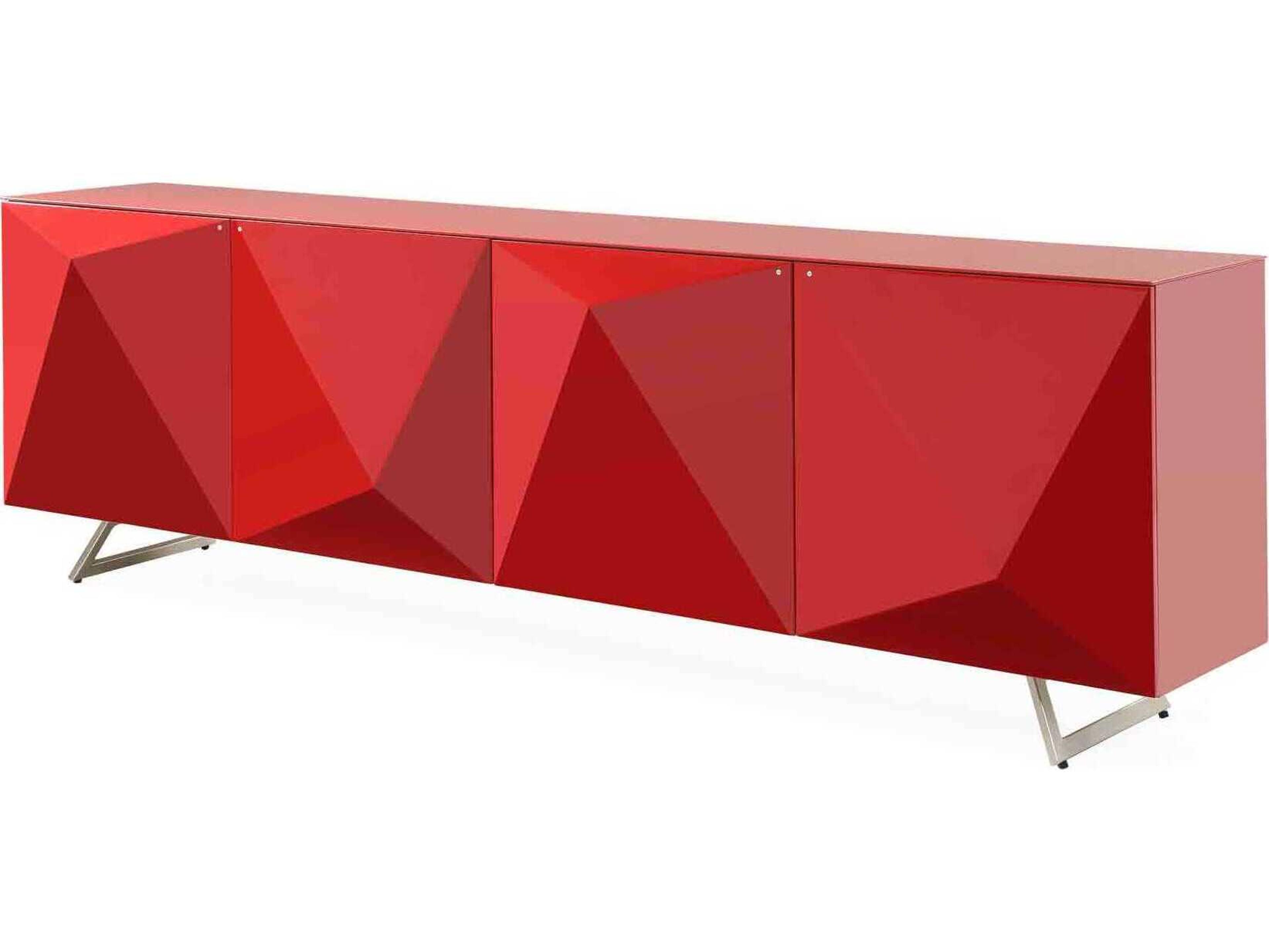Whiteline Modern Living Samantha 94" Red Sideboard