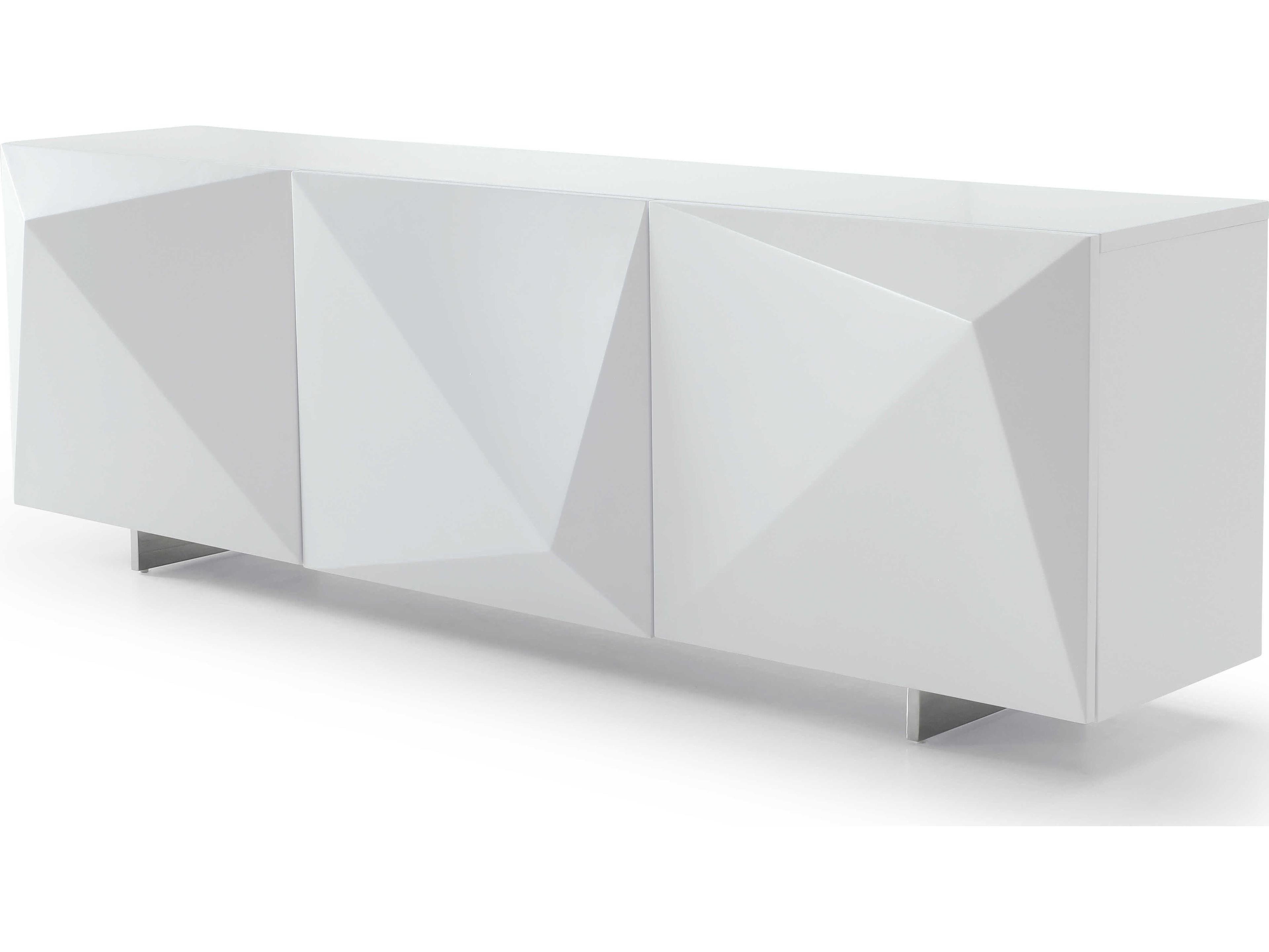 Whiteline Modern Living Geneva 87" White Sideboard