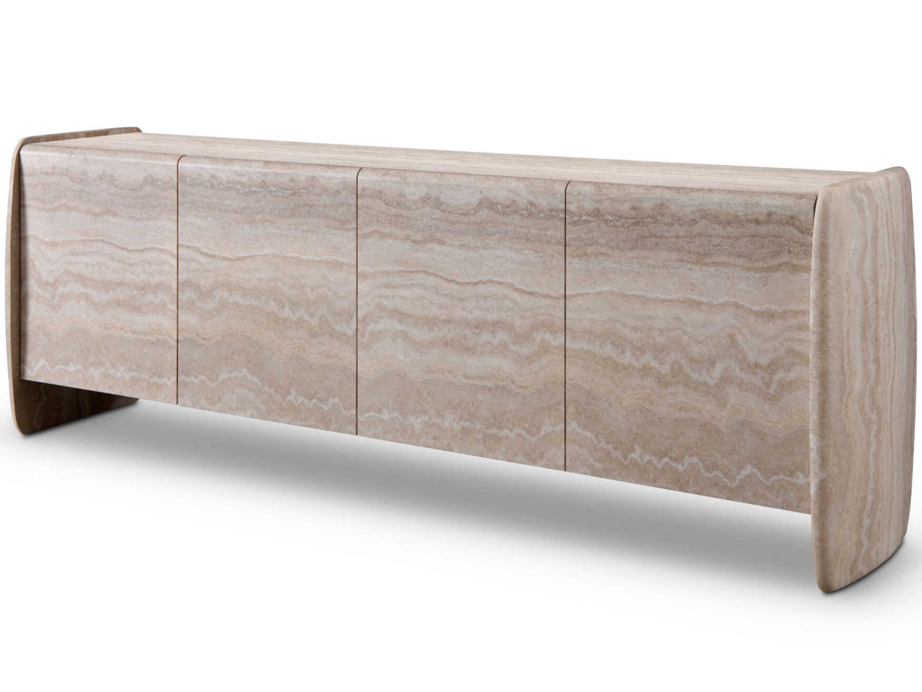 Whiteline Modern Living Petra 87" Travertine Paper Sideboard