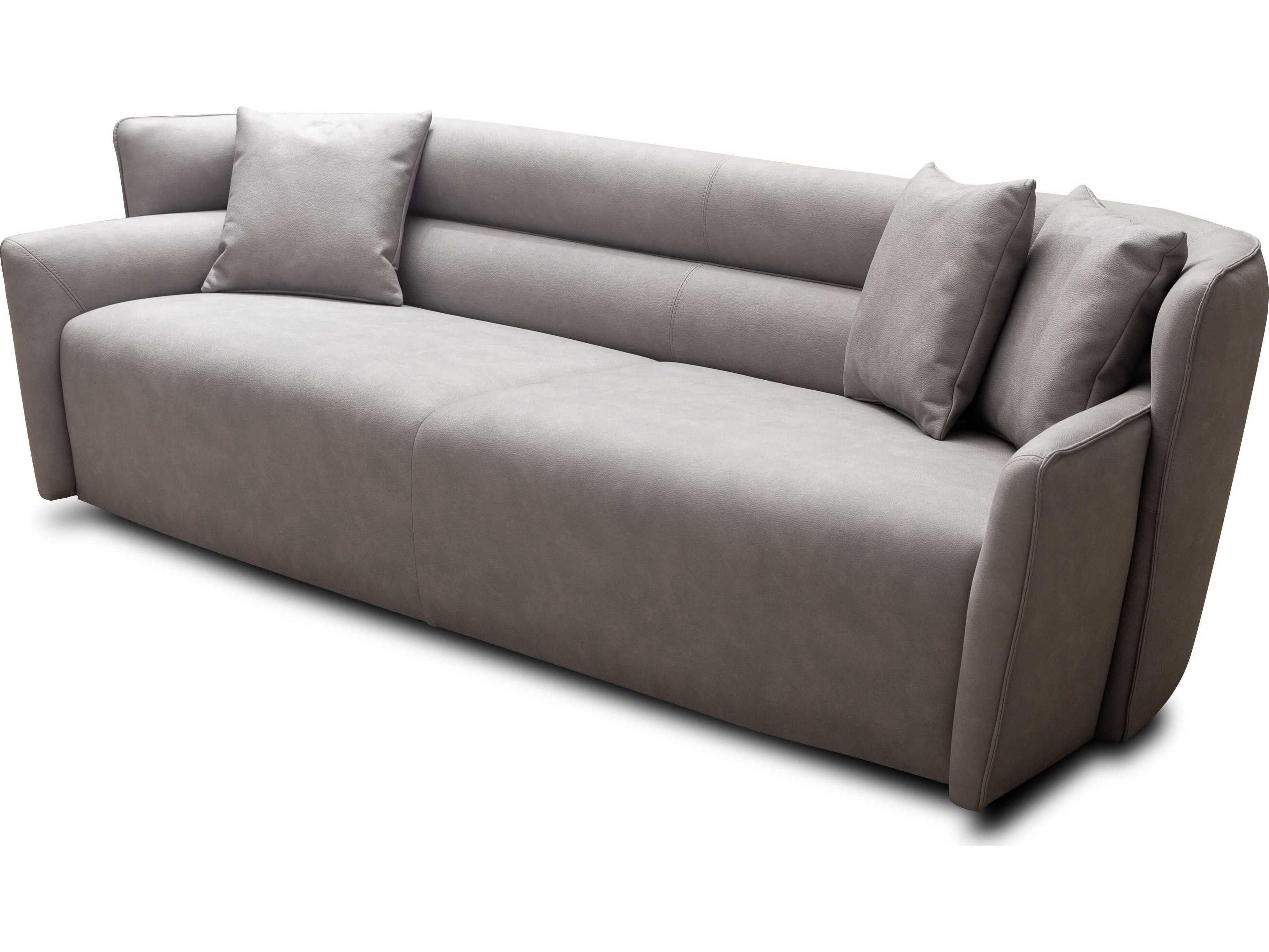 Whiteline Modern Living Boss Grey Black Leather Sofa