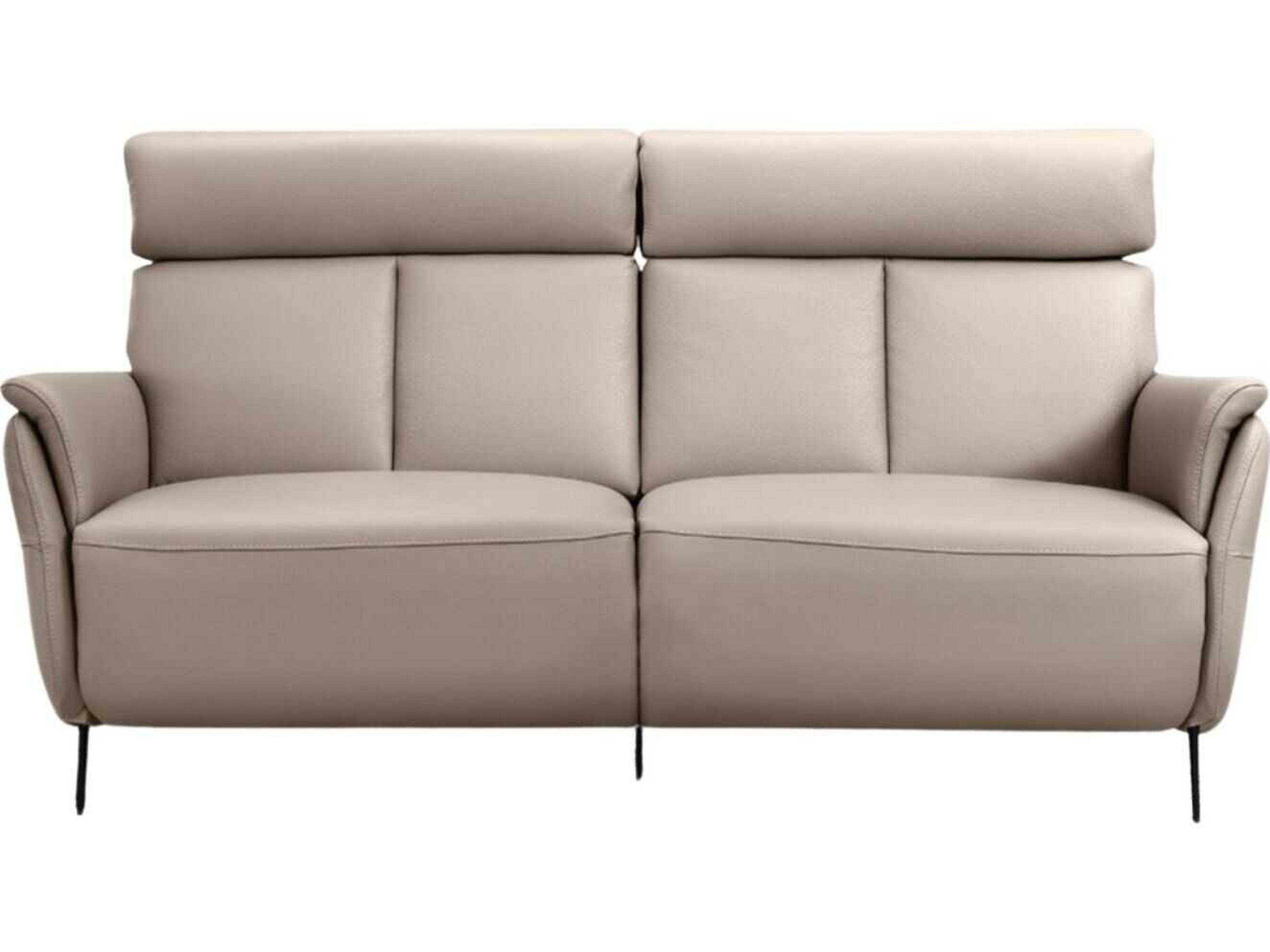 Whiteline Modern Living Beverly Light Grey Leather Sofa