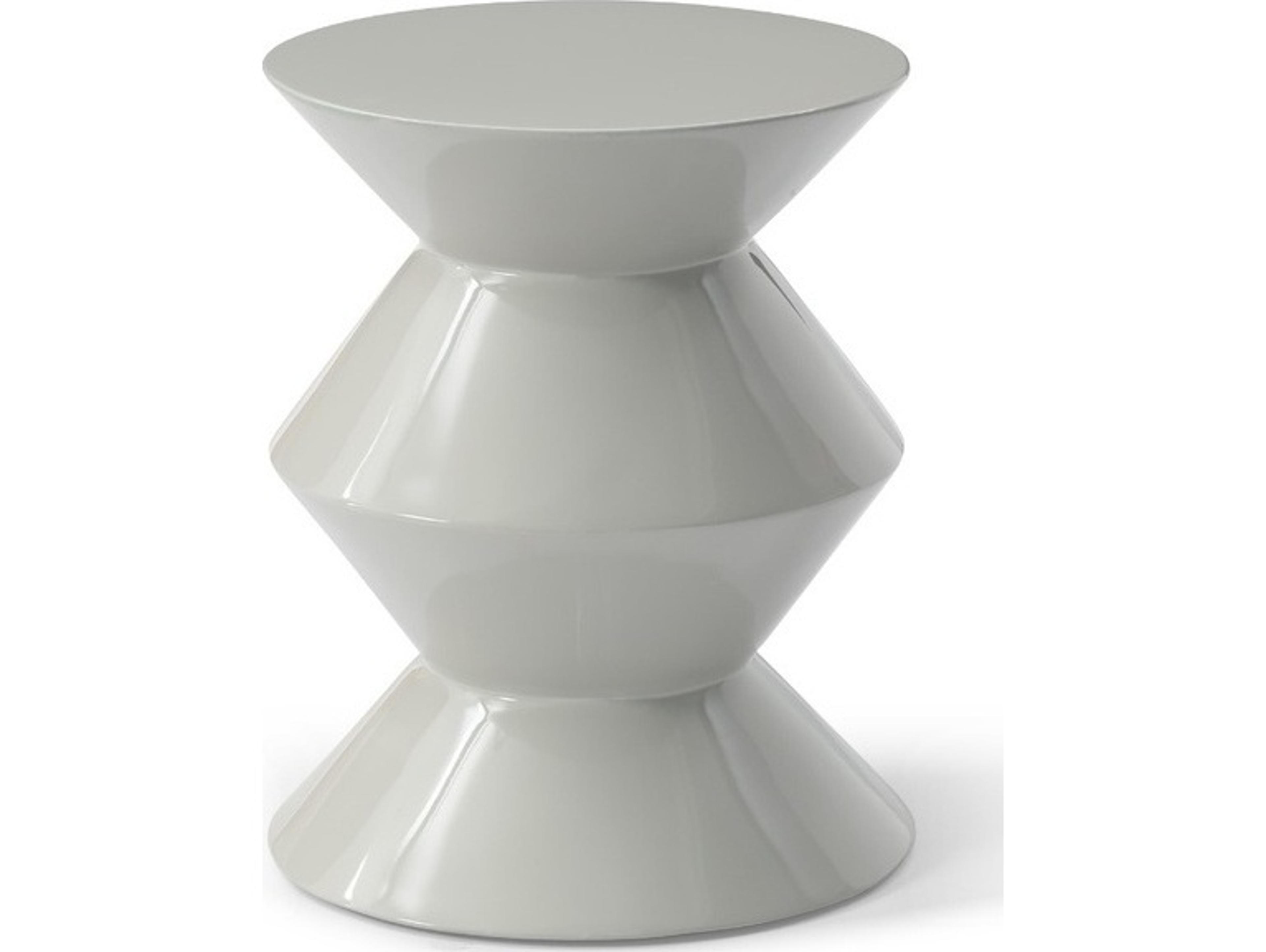 Whiteline Modern Living Joy Round Marble End Table