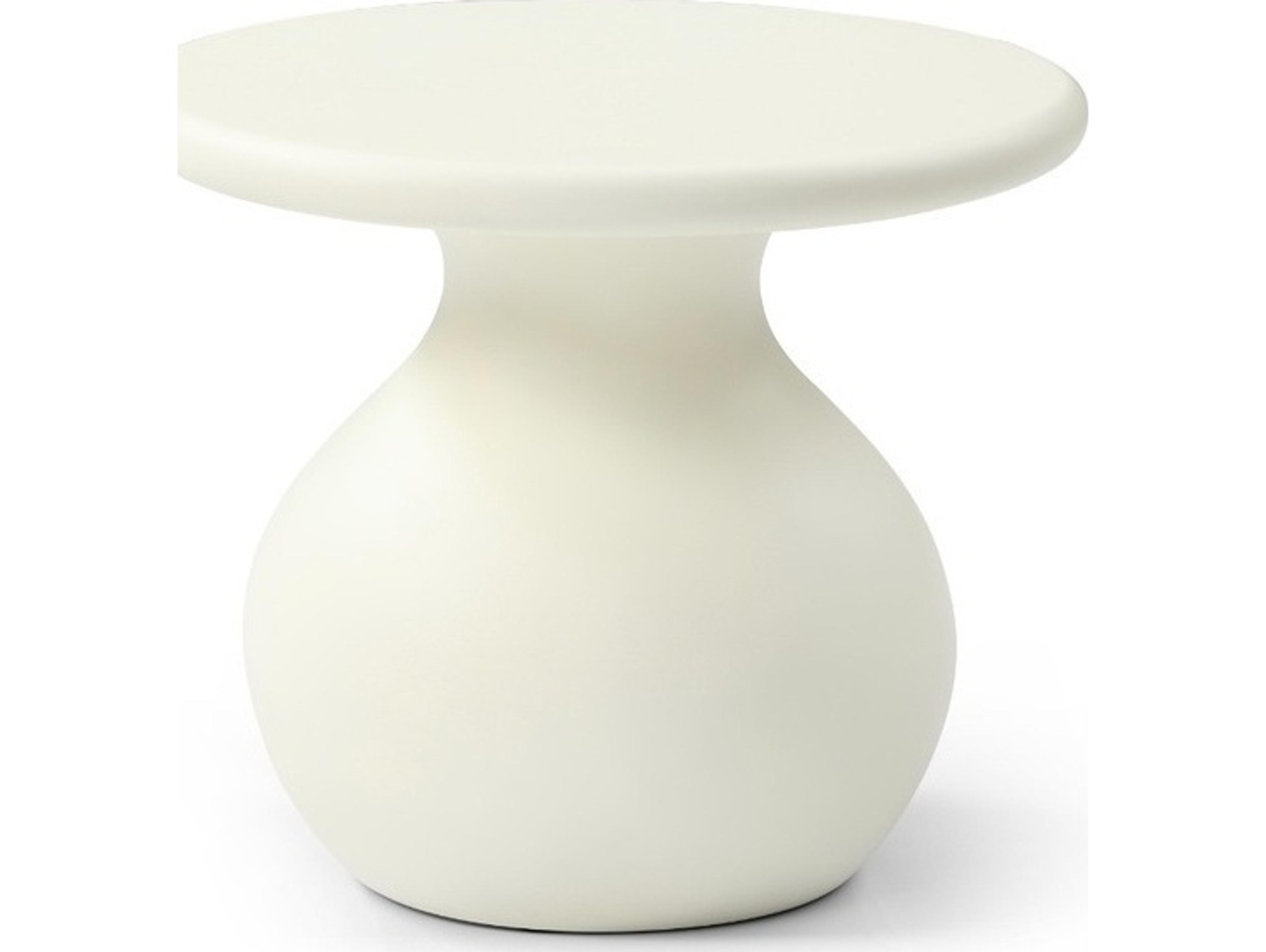 Whiteline Modern Living Luisa Round Glass End Table