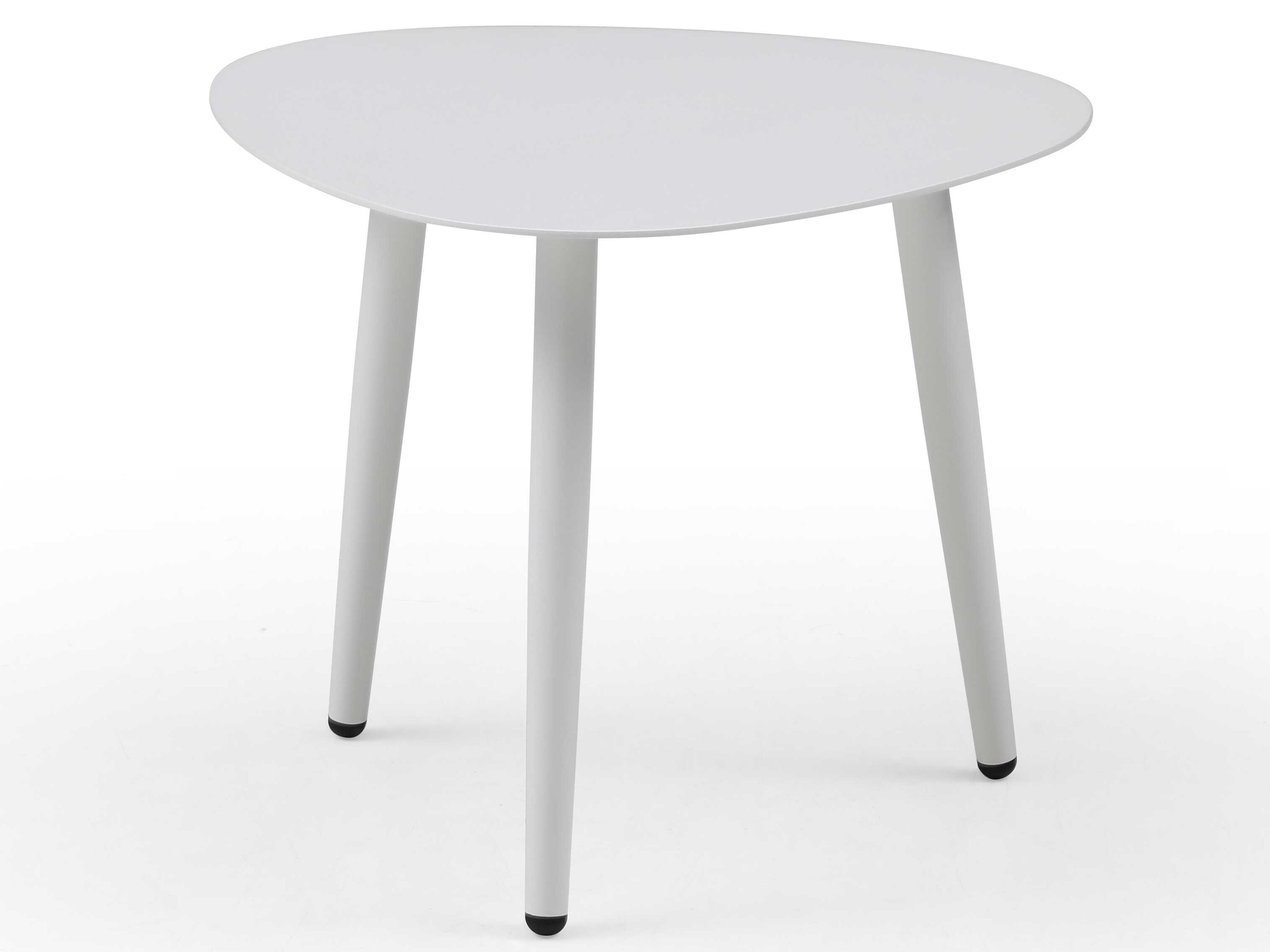Whiteline Modern Living Outdoor Rowan White Aluminum End Table