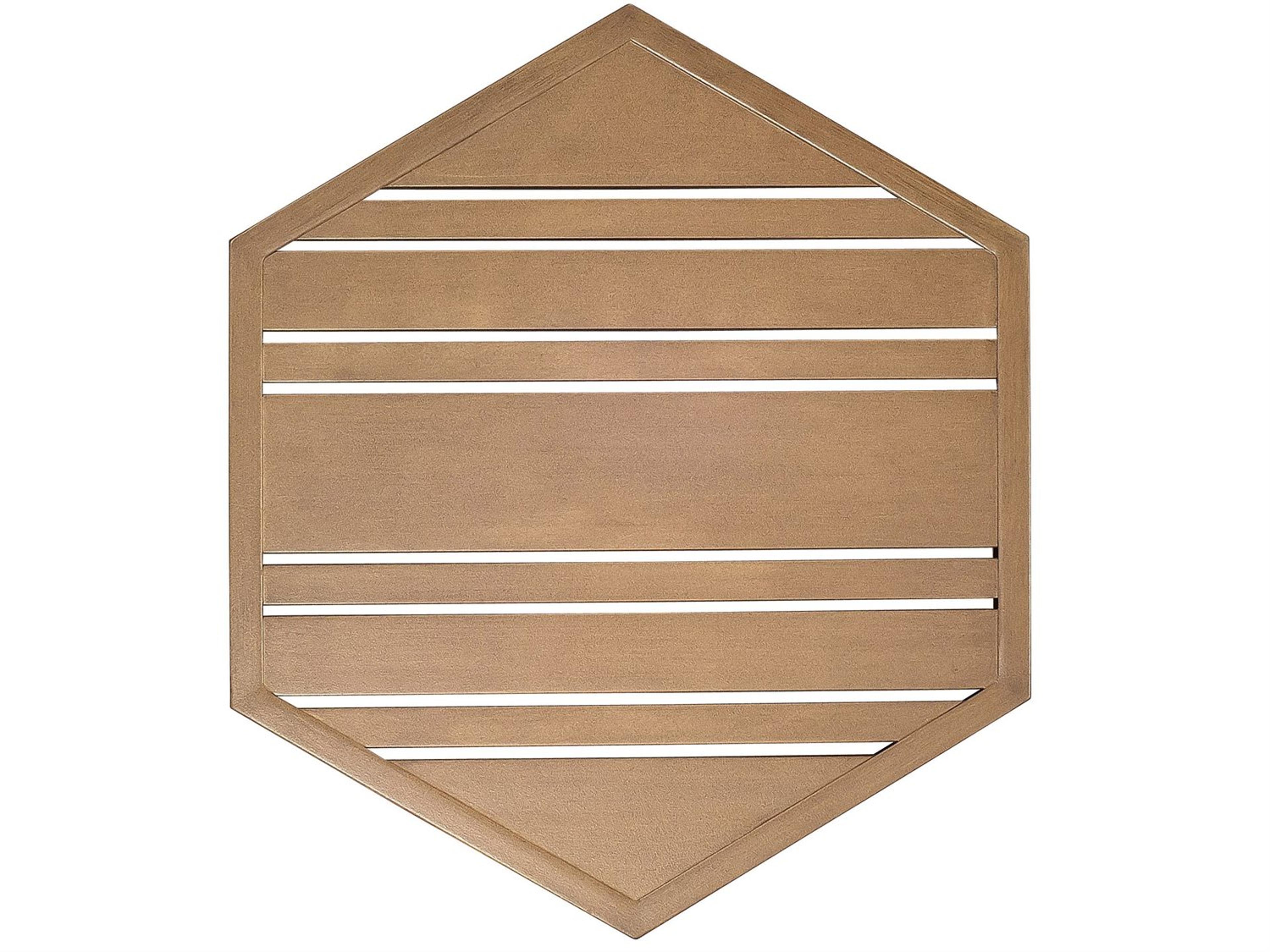Woodard Extruded Aluminum Tri-Slat Hexagonal Table Top