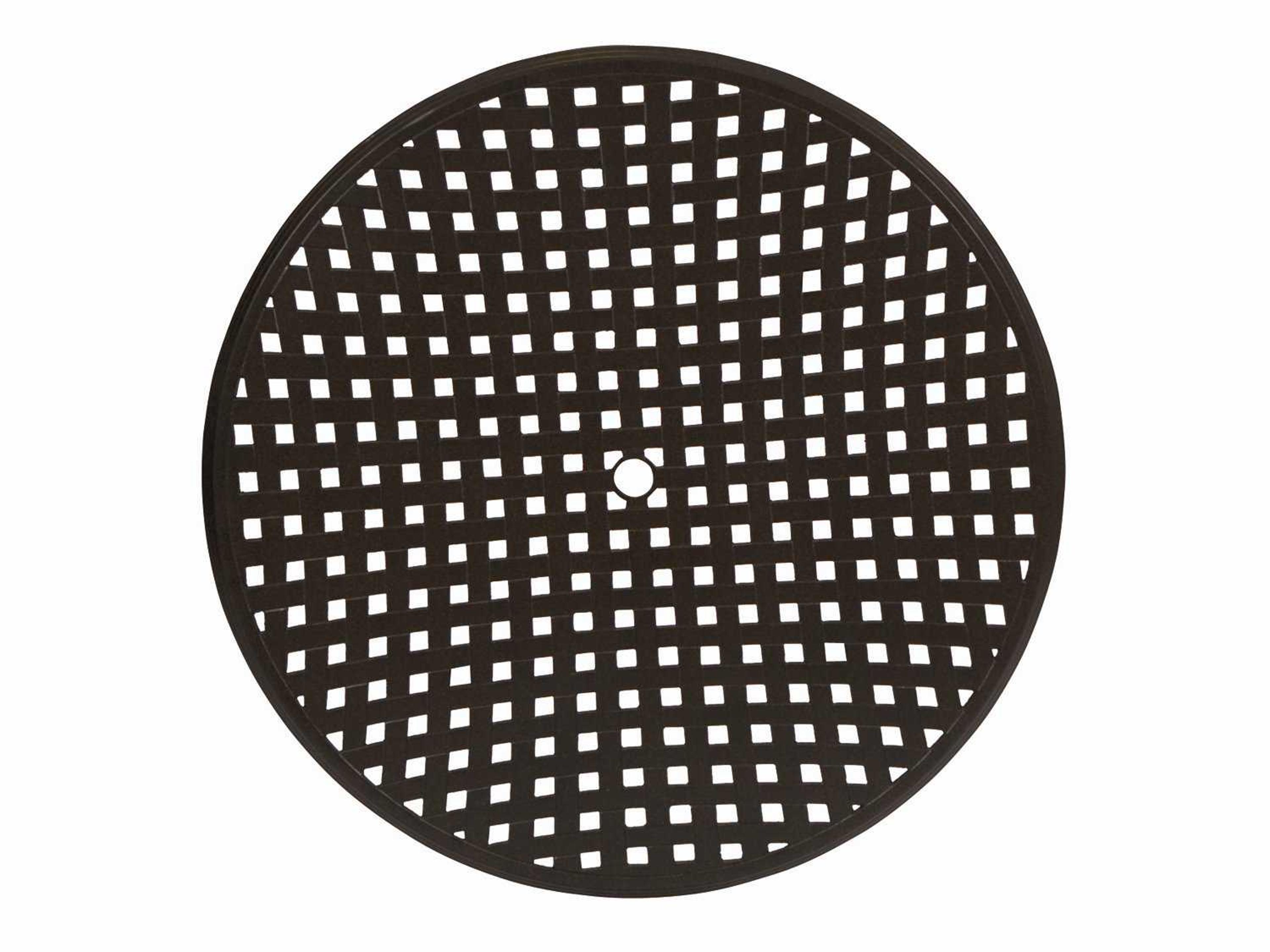Woodard Cast Aluminum Thatch Round Table Top with Umbrella Hole