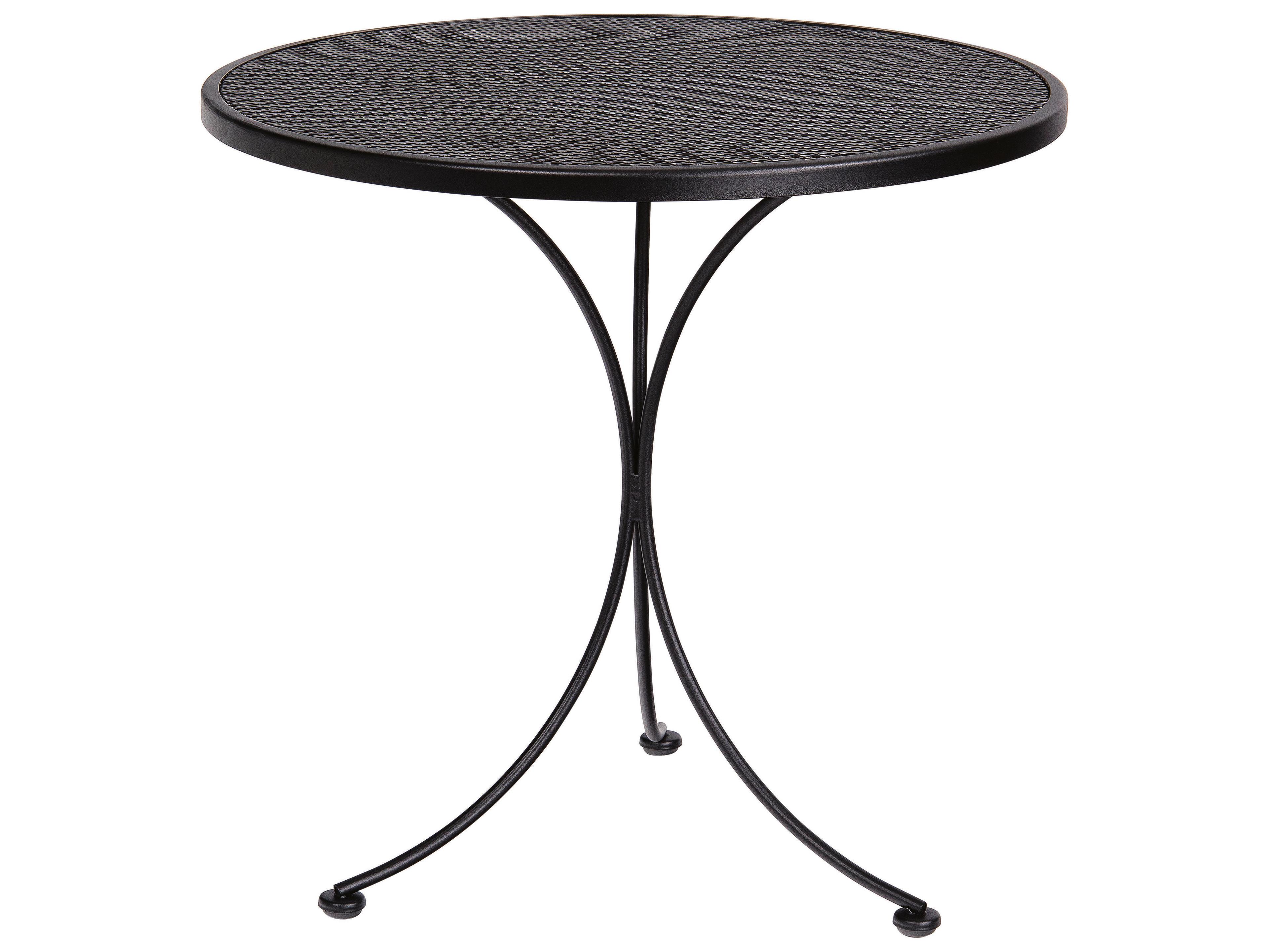 Woodard Wrought Iron Mesh Round Patio Bistro Table