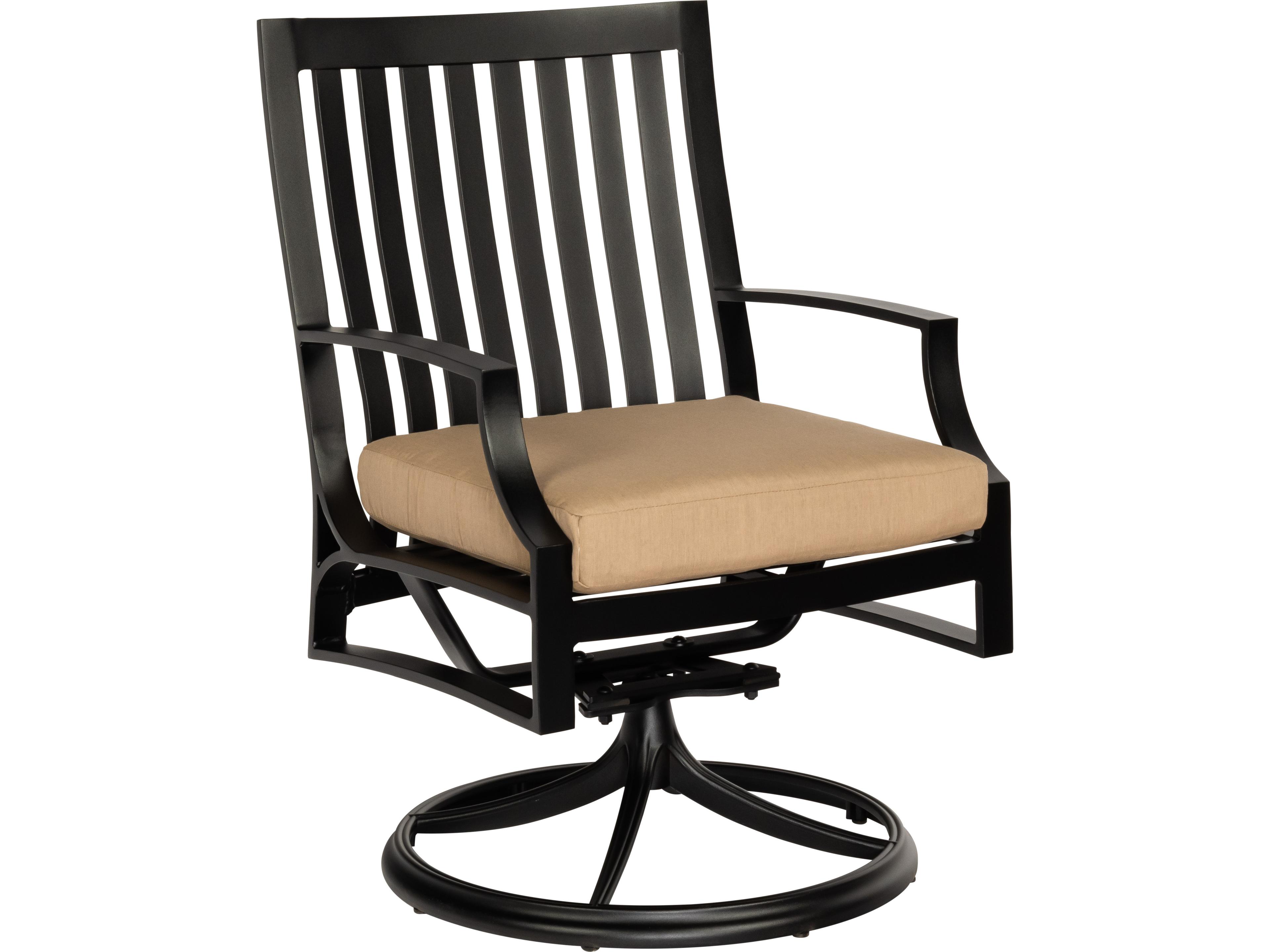Woodard Seal Cove Aluminum Swivel Outdoor Patio Dining Arm Chair