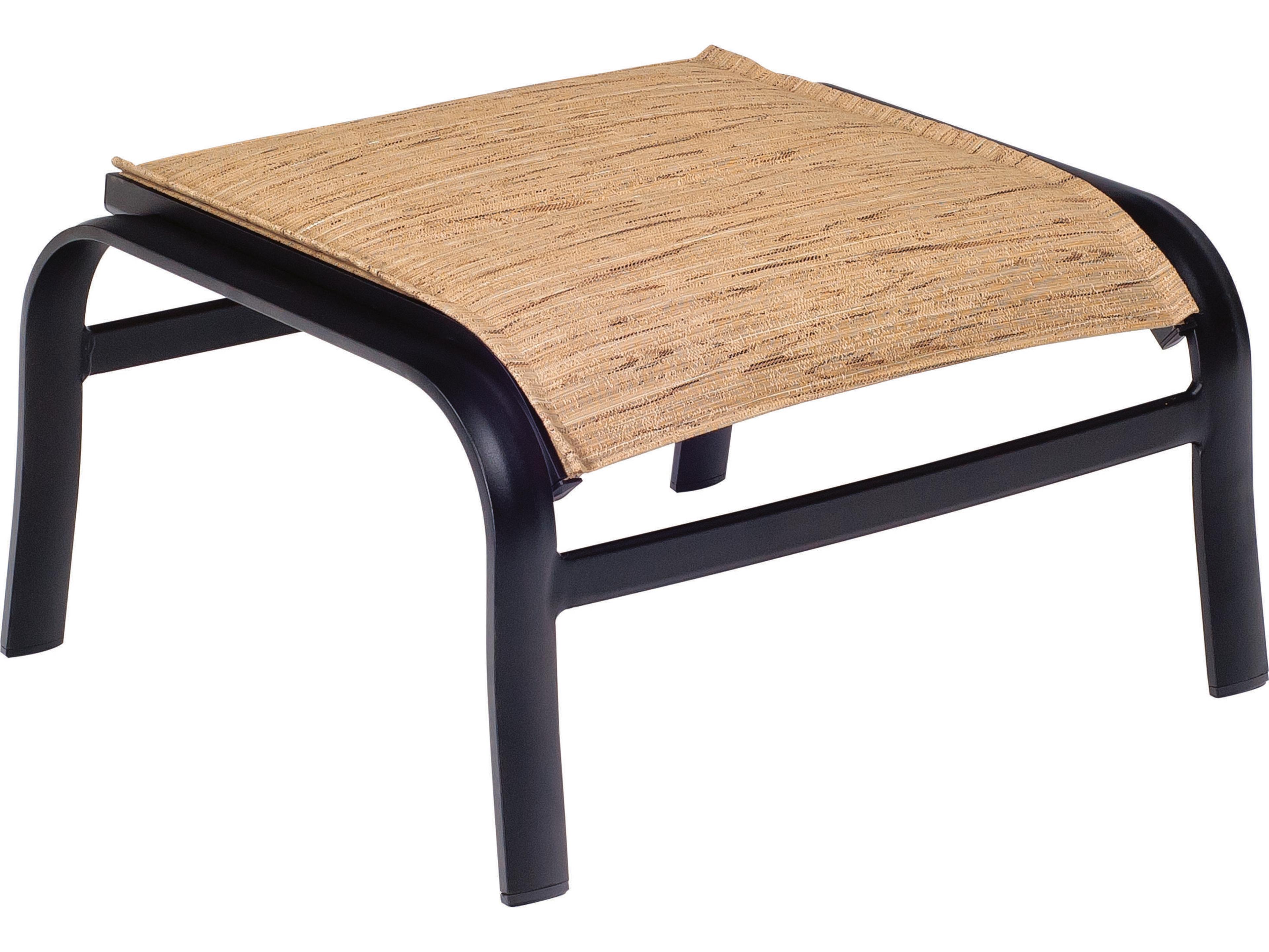 Woodard Fremont Padded Sling Aluminum Outdoor Patio Ottoman