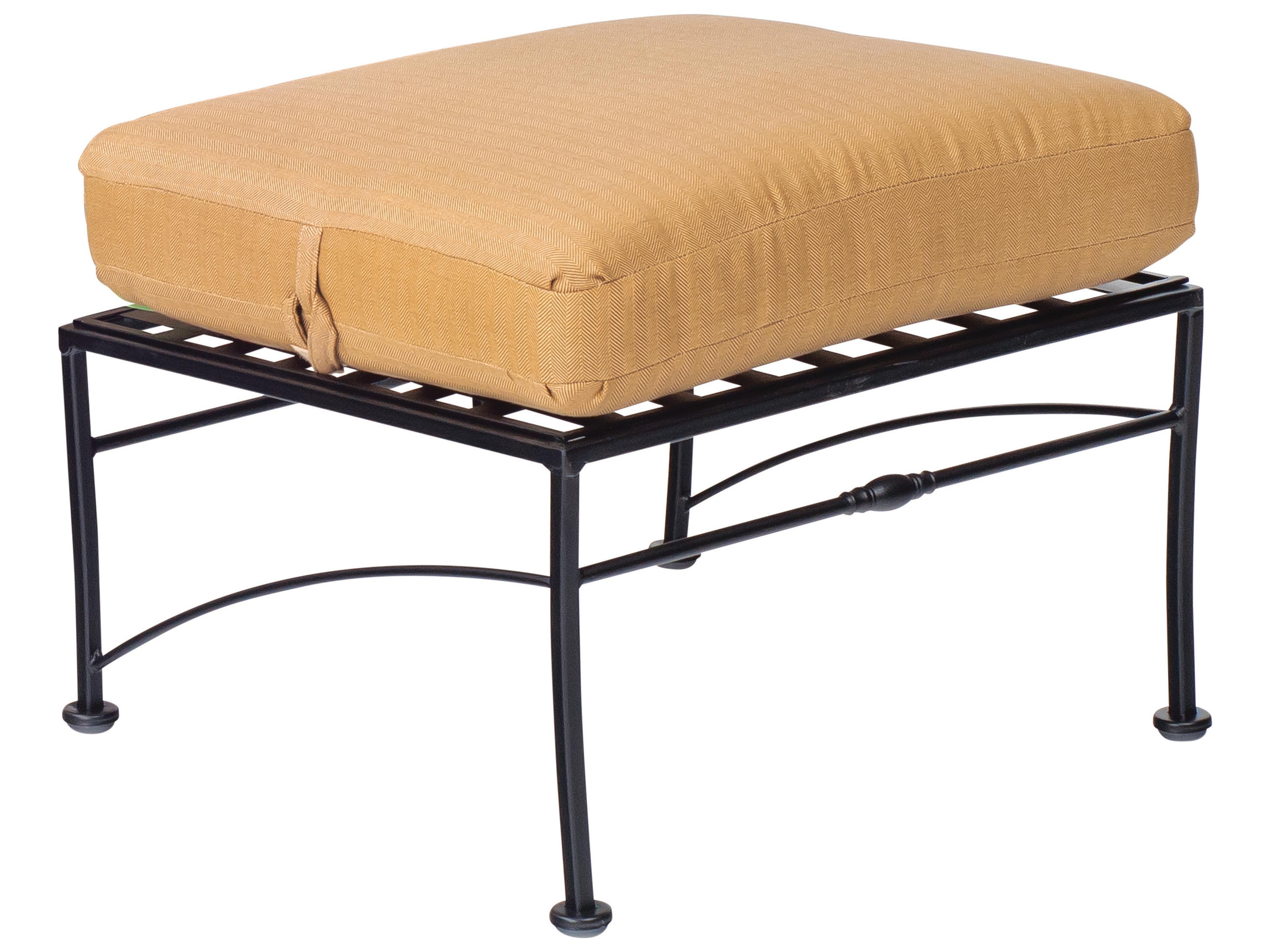 Woodard Sheffield Wrought Iron Patio Ottoman